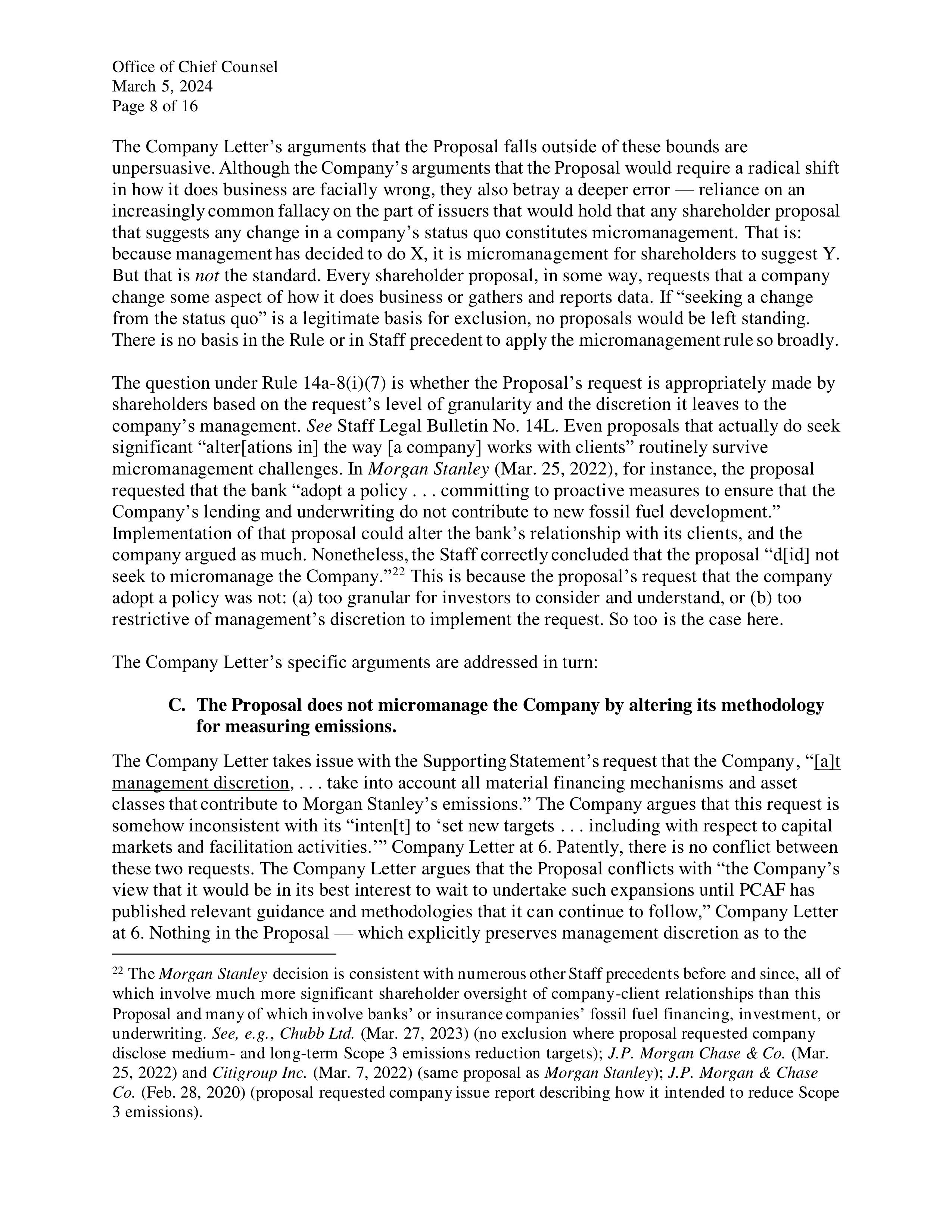 Morgan Stanley Proposal  — page 22