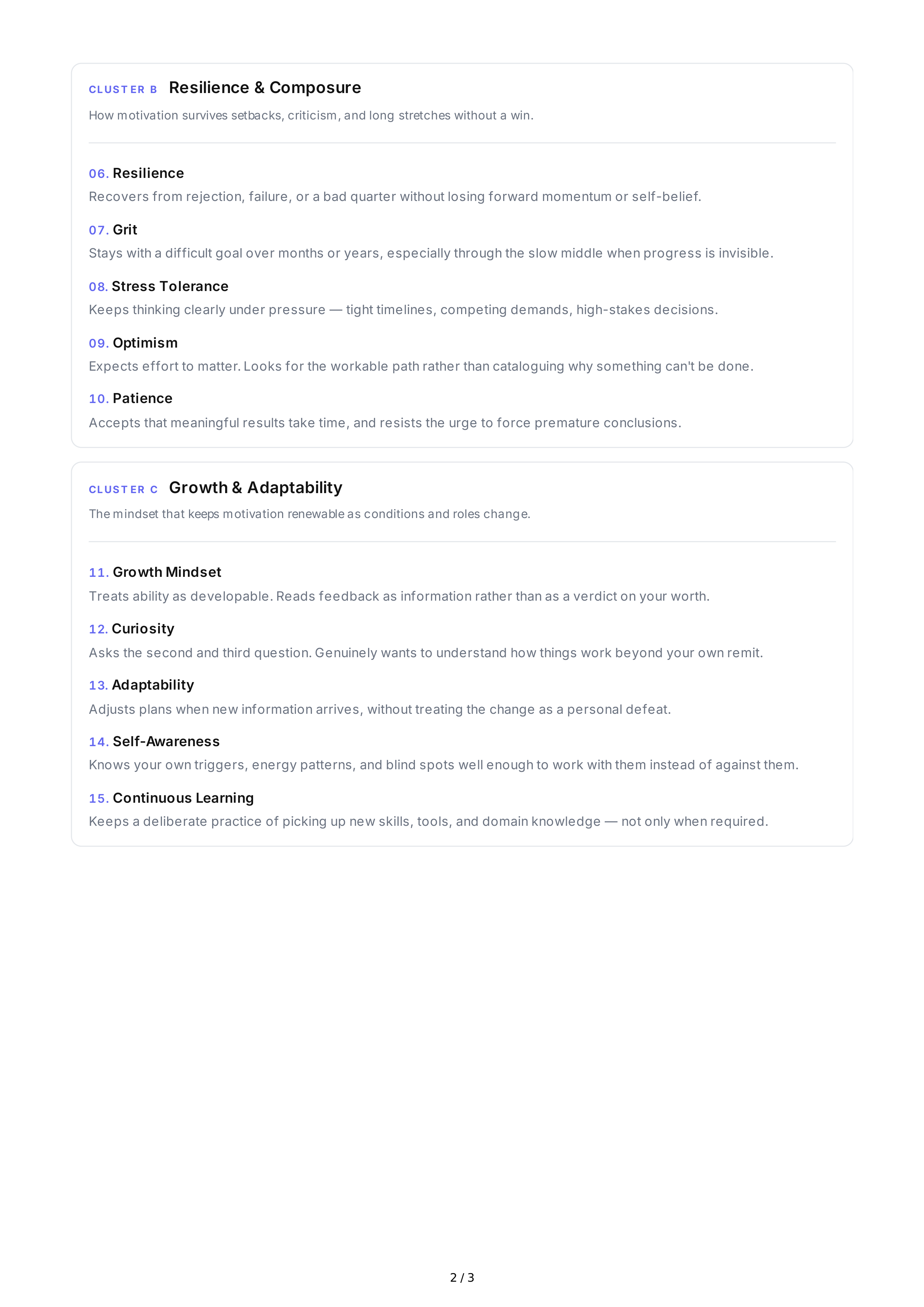 Motivation Soft Skills — page 2
