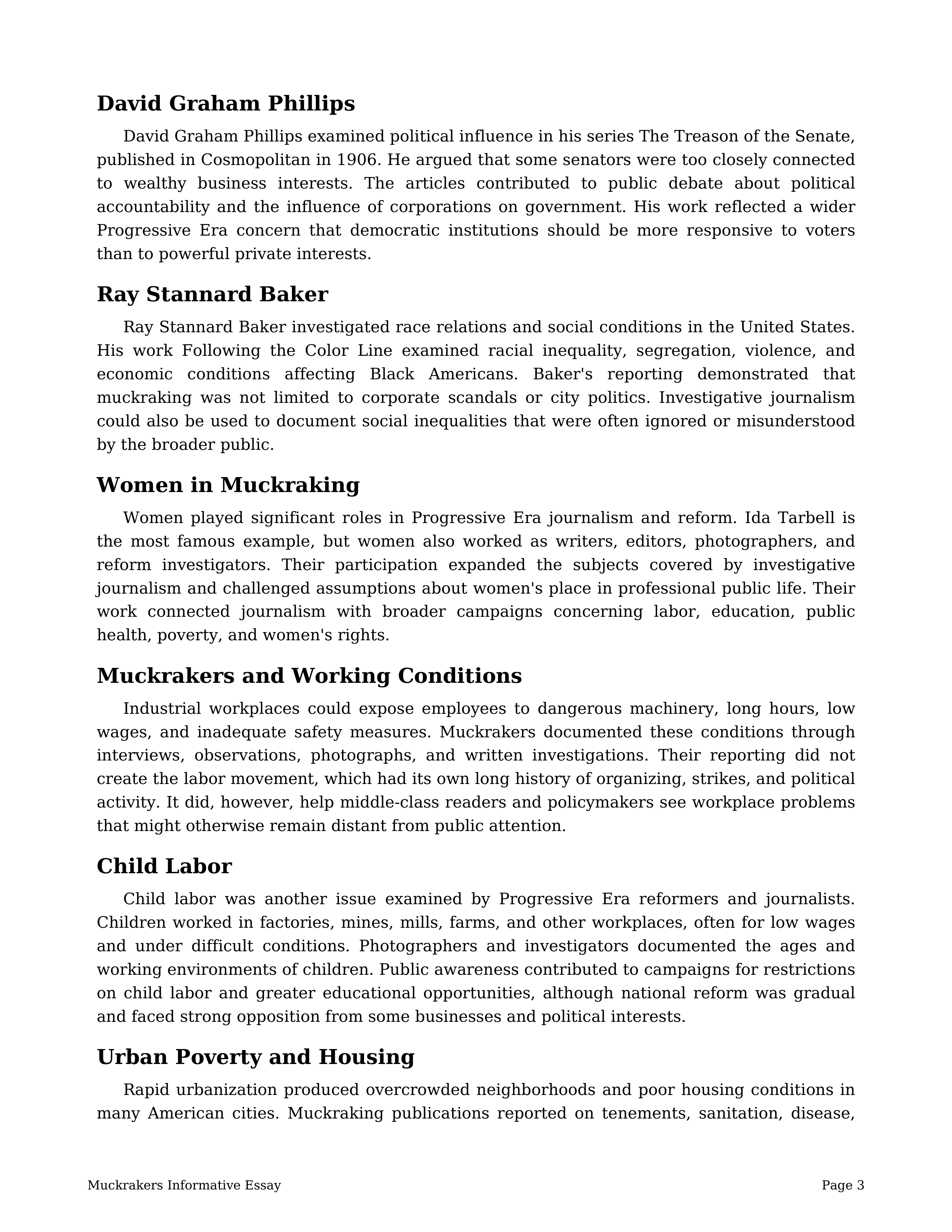 Muckrakers Informative Essay — page 3