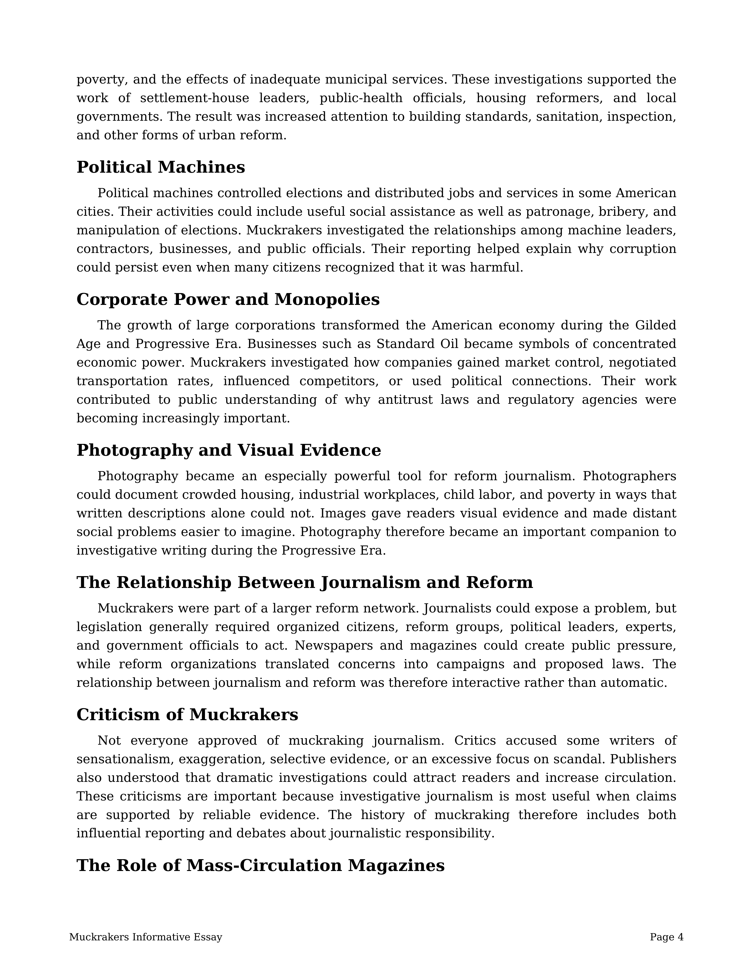 Muckrakers Informative Essay — page 4