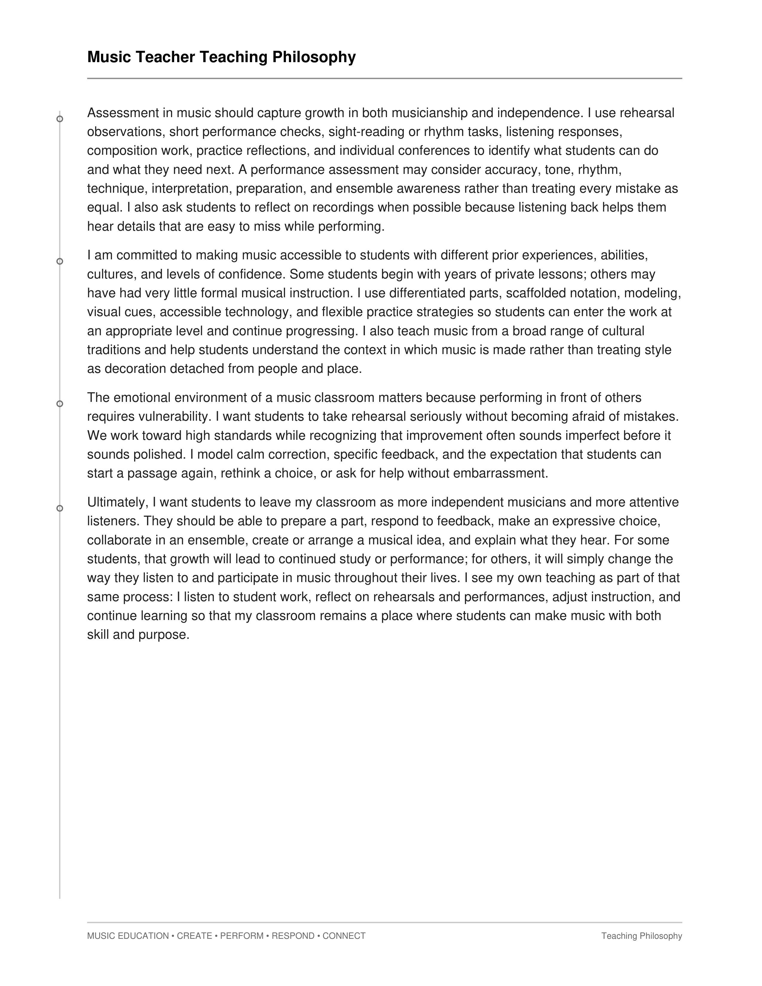 Music Teacher Teaching Philosophy — page 2