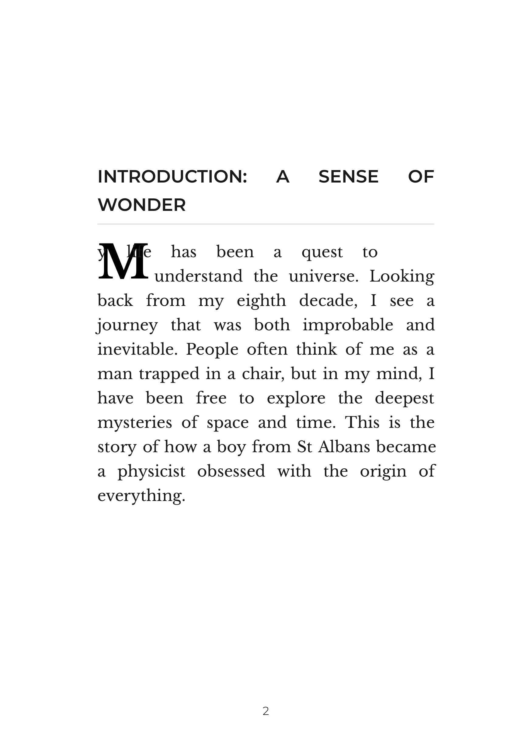 My Brief History by Stephen Hawking Physicist and Cosmologist Autobiography — page 2