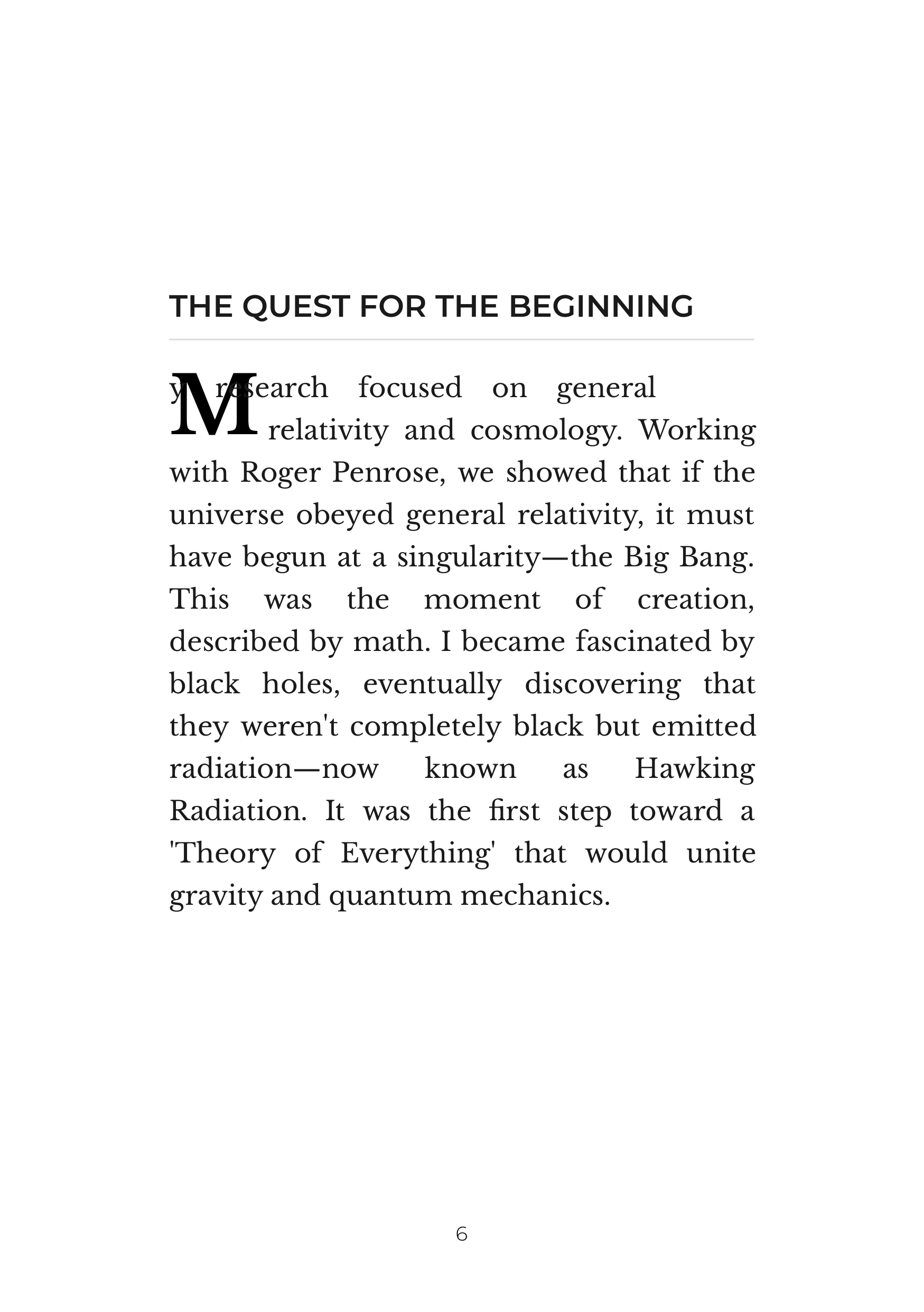 My Brief History by Stephen Hawking Physicist and Cosmologist Autobiography — page 6