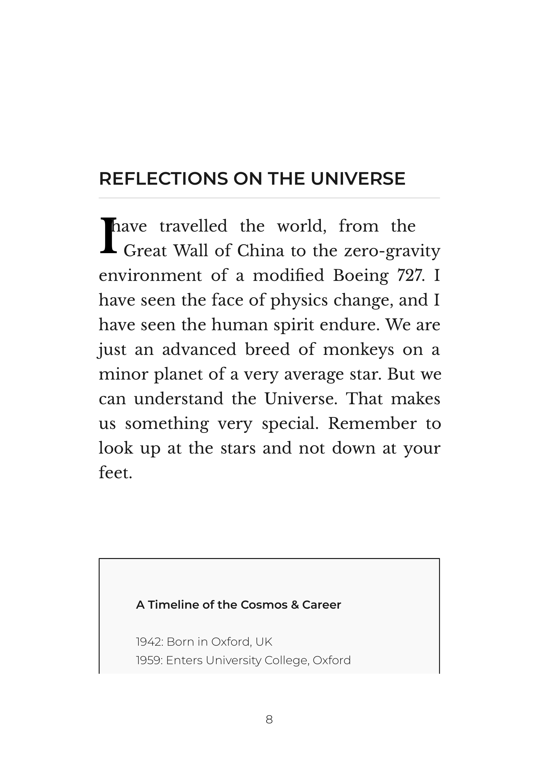 My Brief History by Stephen Hawking Physicist and Cosmologist Autobiography — page 8