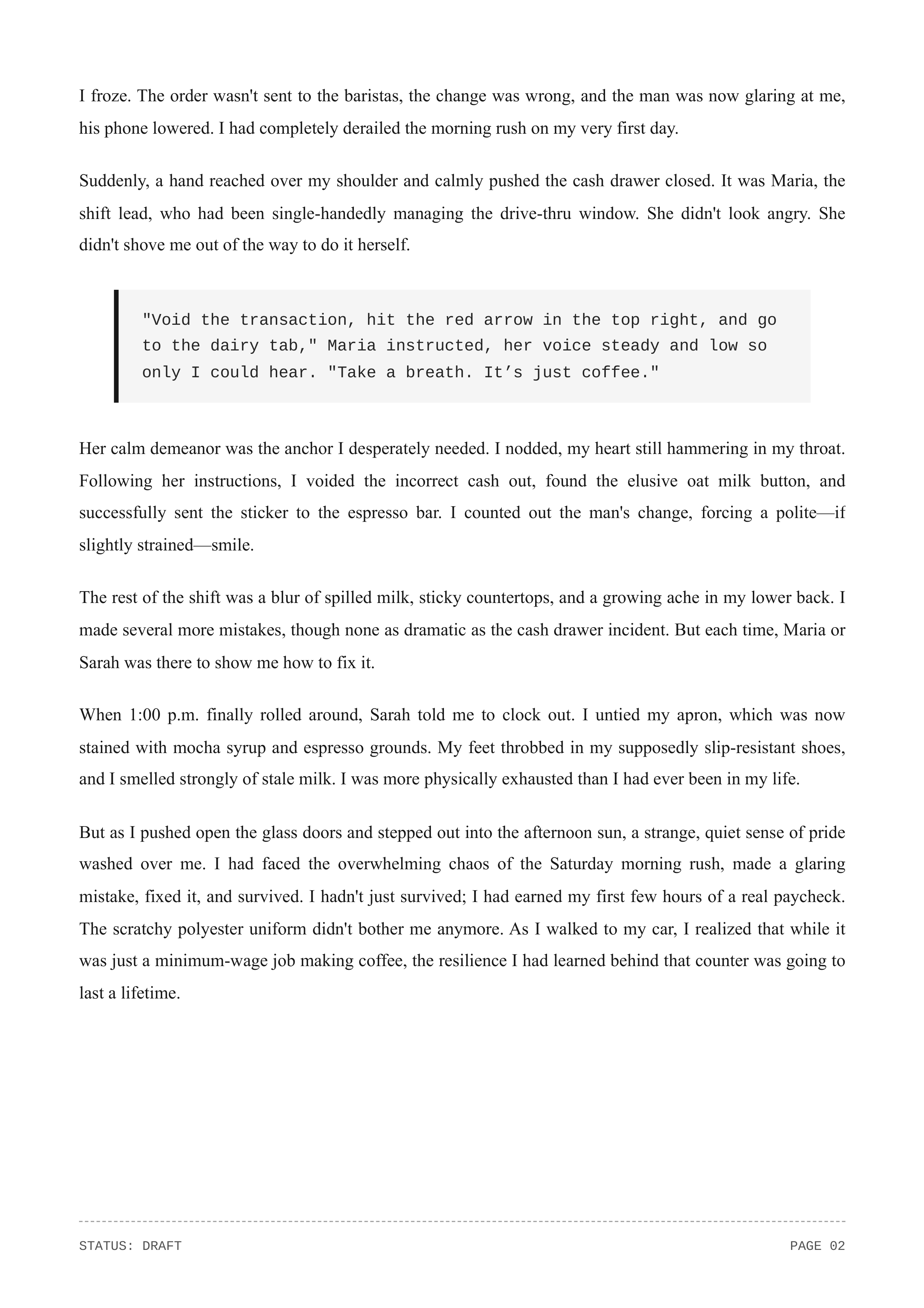 My First Job Experience Narrative Essay — page 2
