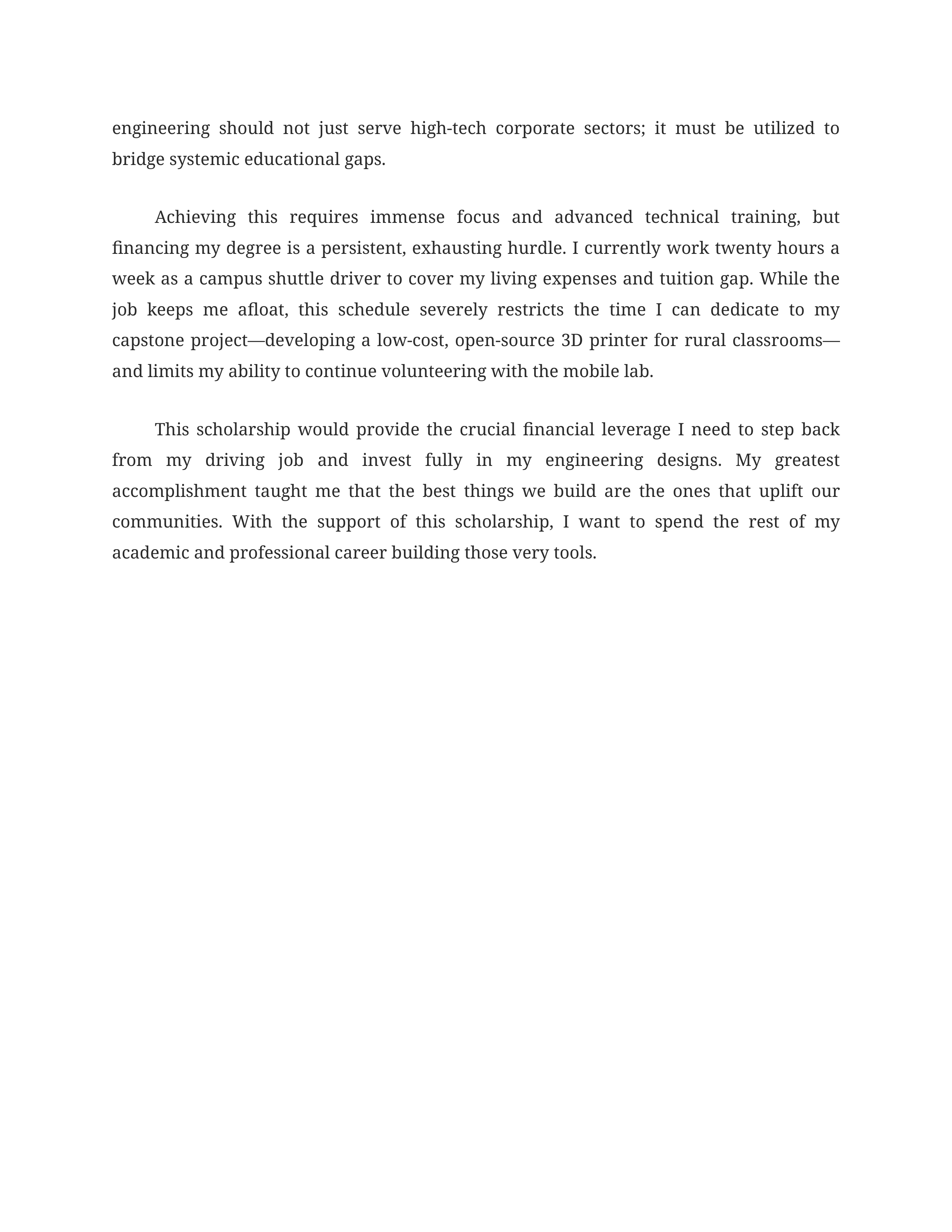 My Greatest Accomplishment Scholarship Essay — page 2