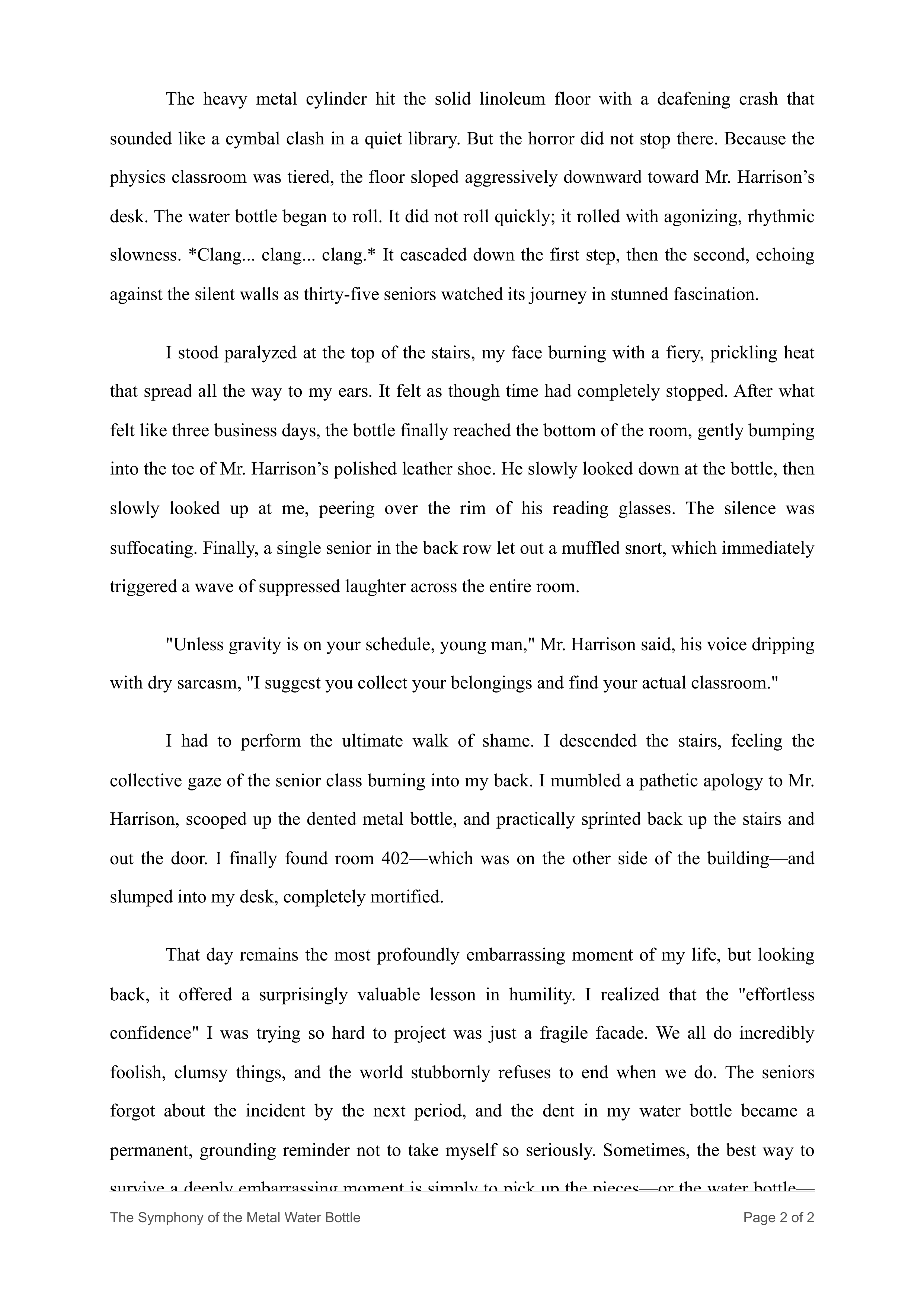 My Most Embarrassing Moment Narrative Essay — page 2