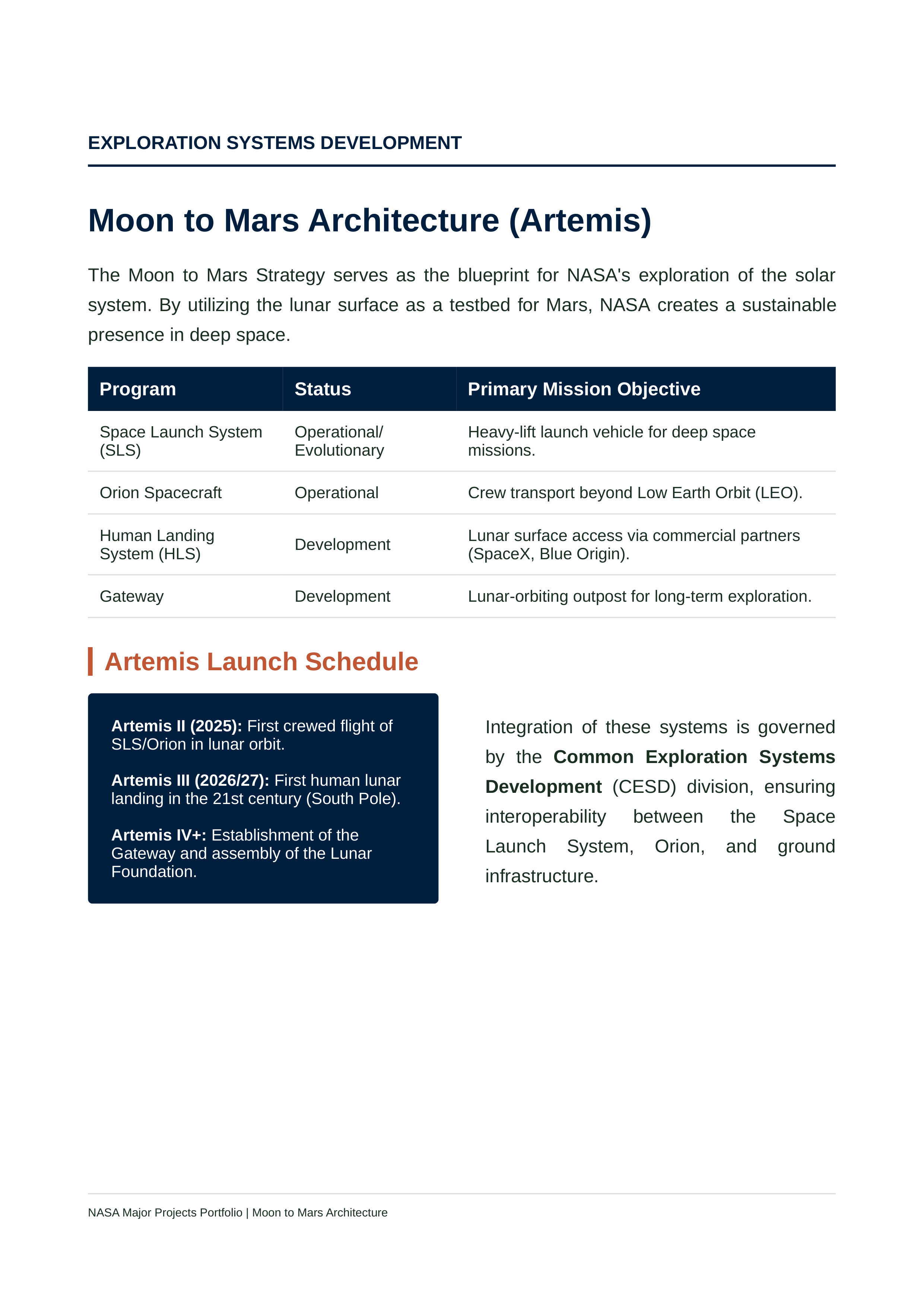 NASA Major Projects Portfolio — page 3