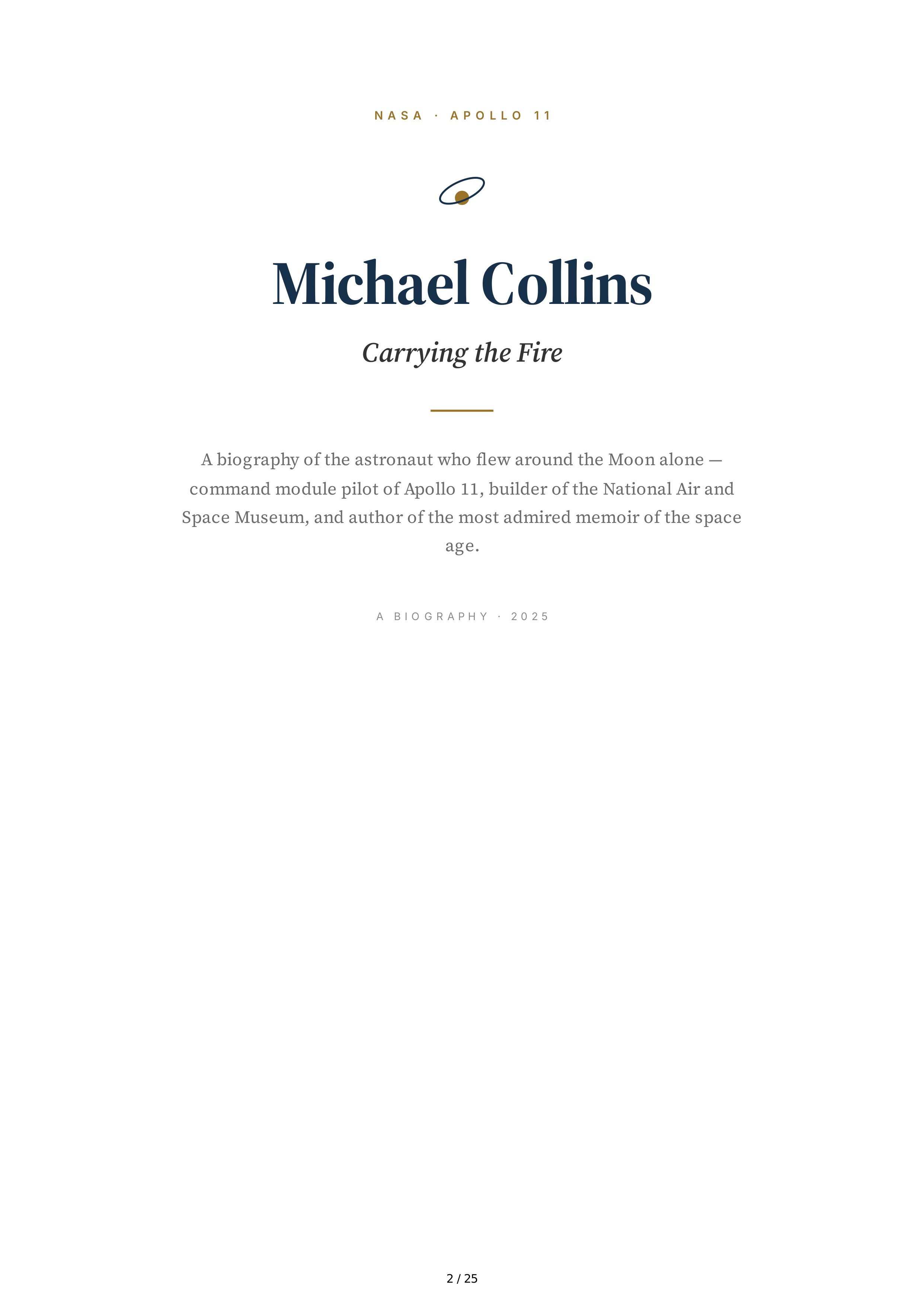 NASA Michael Collins Carrying the Fire Biography — page 2