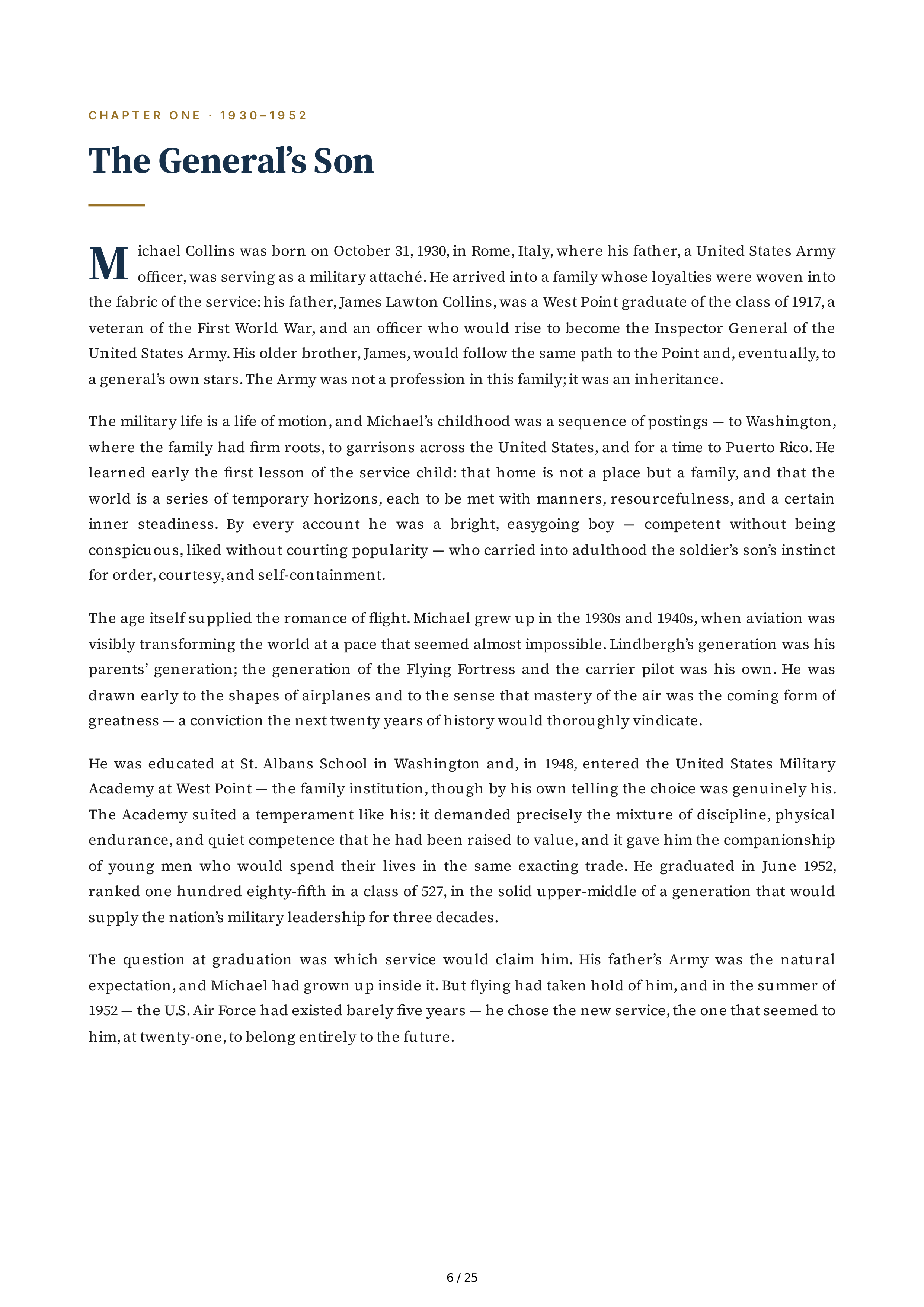 NASA Michael Collins Carrying the Fire Biography — page 6
