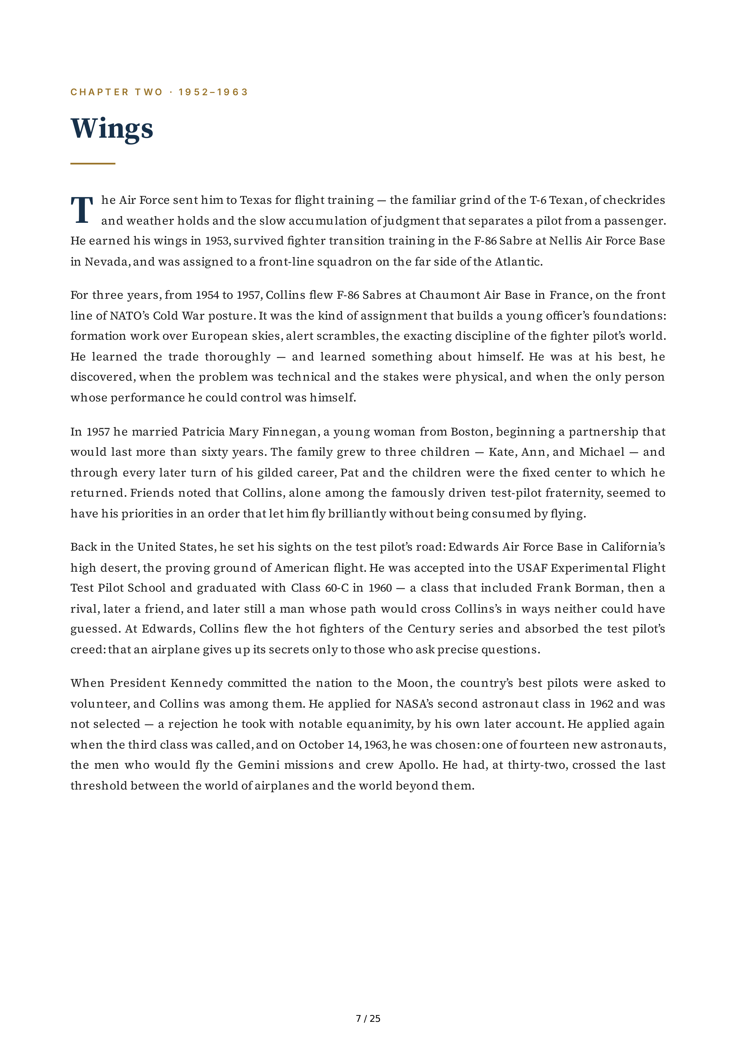 NASA Michael Collins Carrying the Fire Biography — page 7