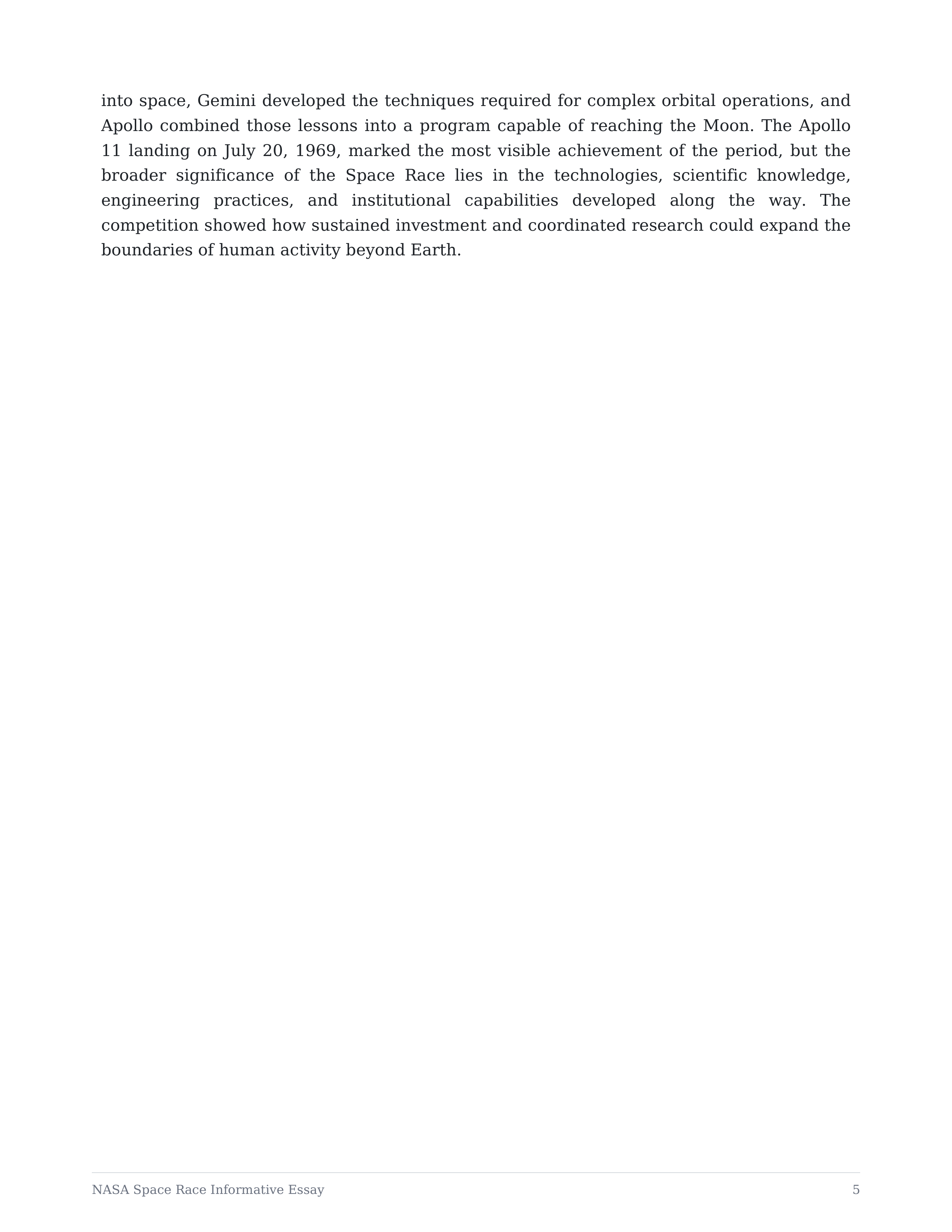 NASA Space Race Informative Essay — page 5