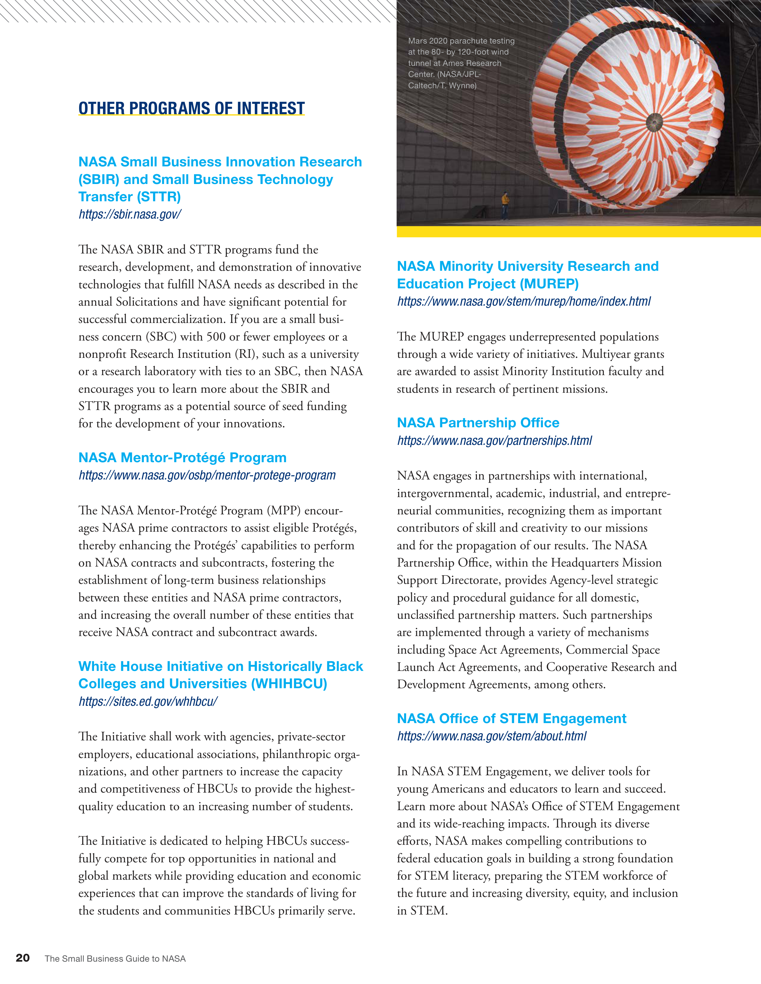 NASA The Small Business Guide to NASA — page 20