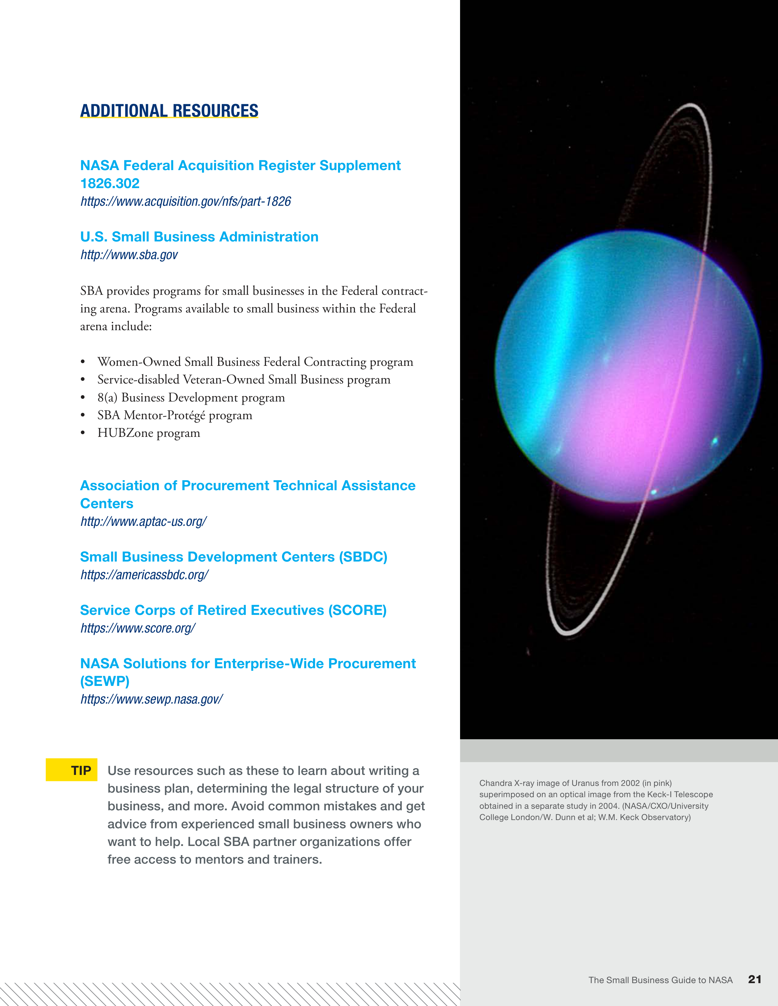 NASA The Small Business Guide to NASA — page 21
