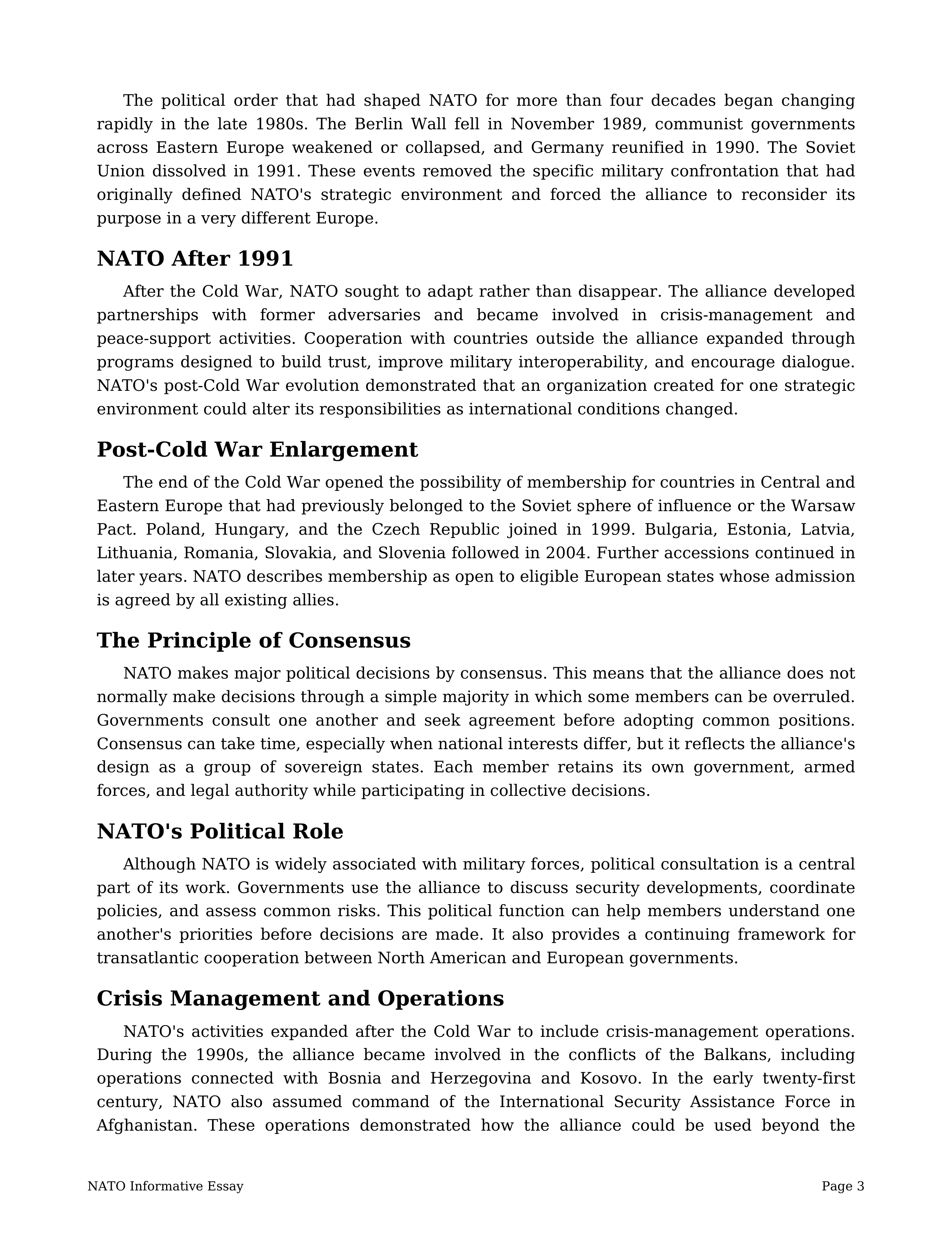 NATO Informative Essay — page 3