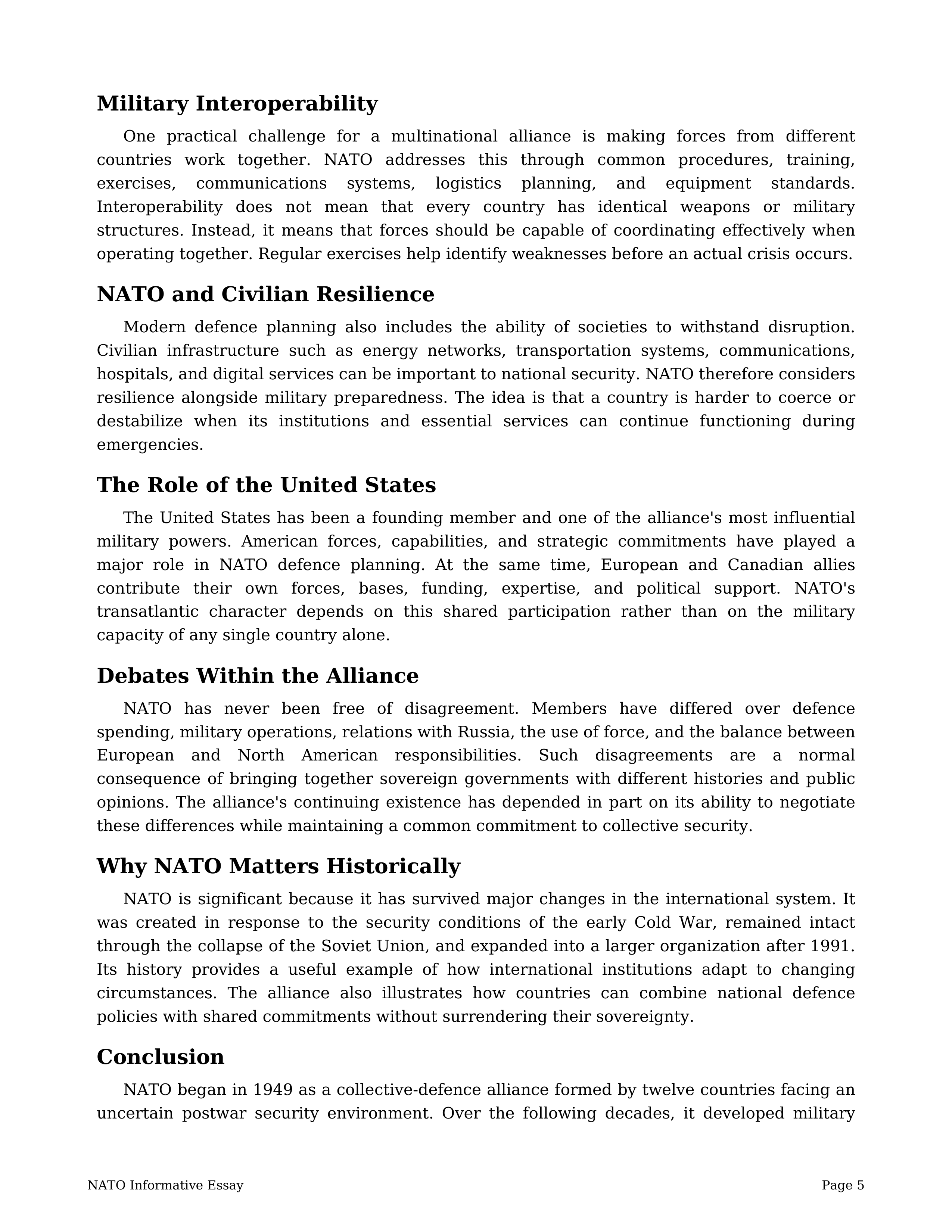 NATO Informative Essay — page 5