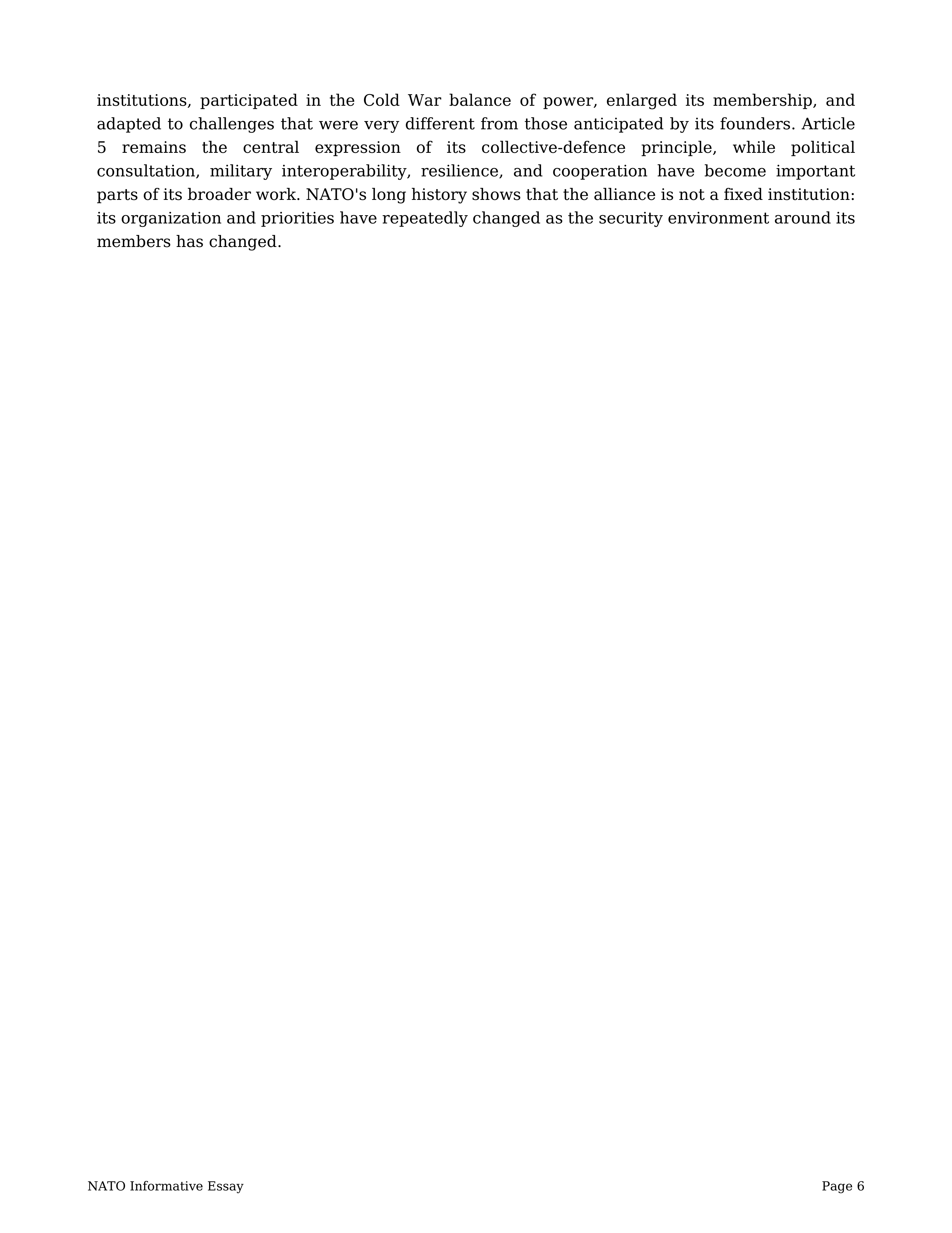 NATO Informative Essay — page 6