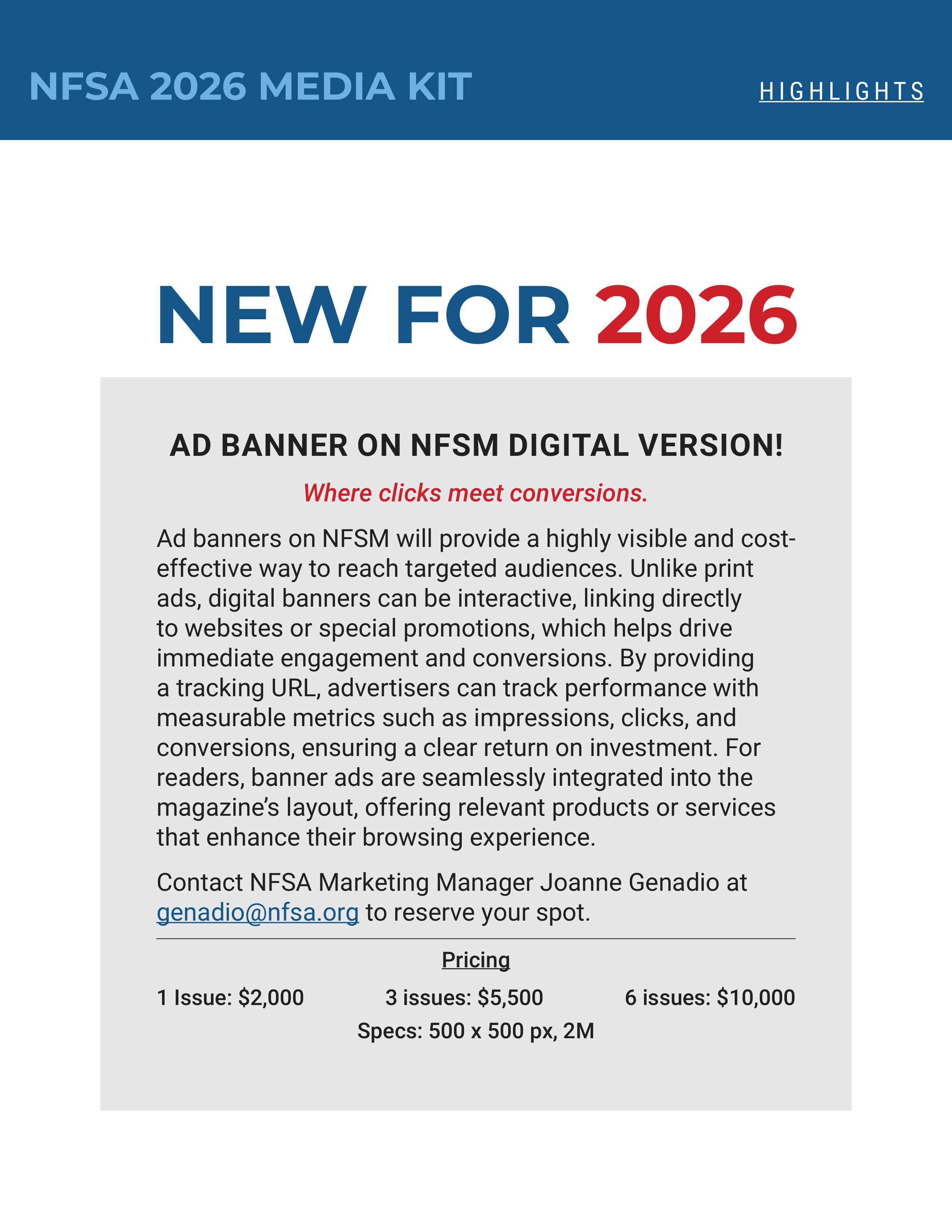 NFSA Media Kit — page 2