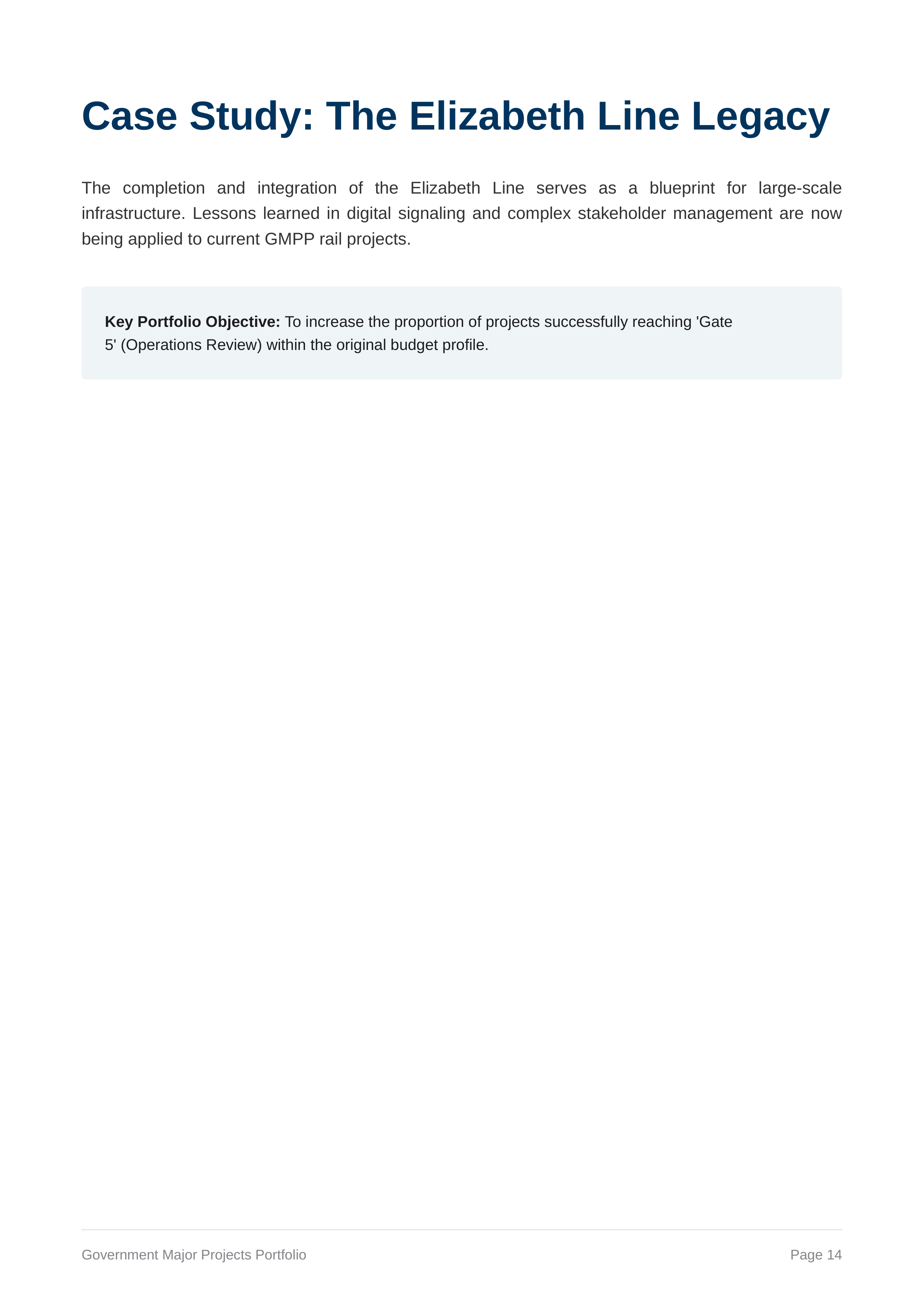 NISTA Government Major Projects Portfolio — page 14