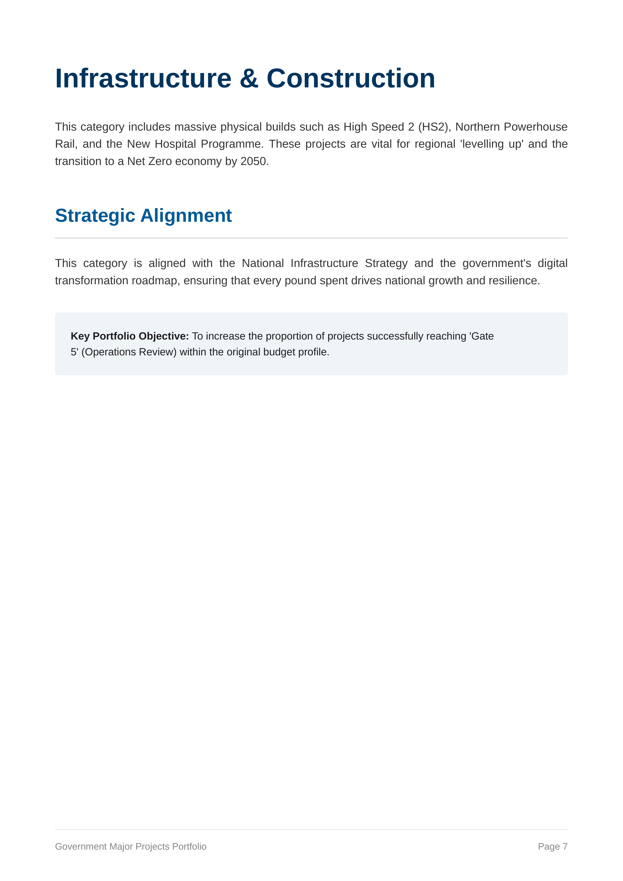 NISTA Government Major Projects Portfolio — page 7