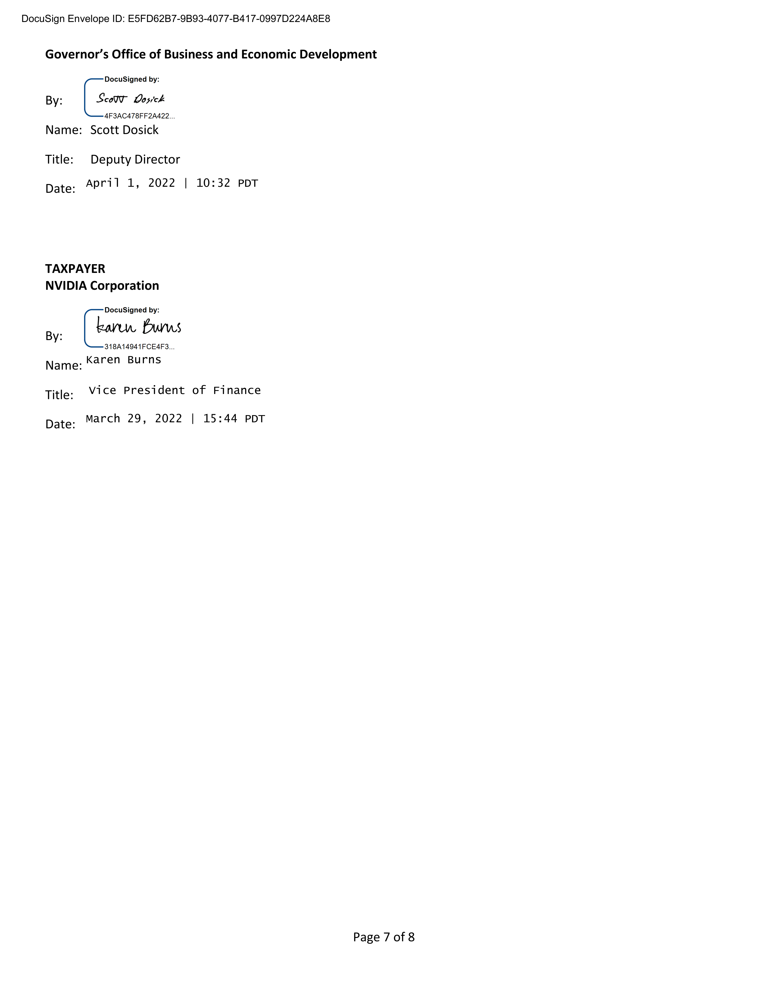 NVIDIA CALIFORNIA COMPETES GRANT AGREEMENT — page 7