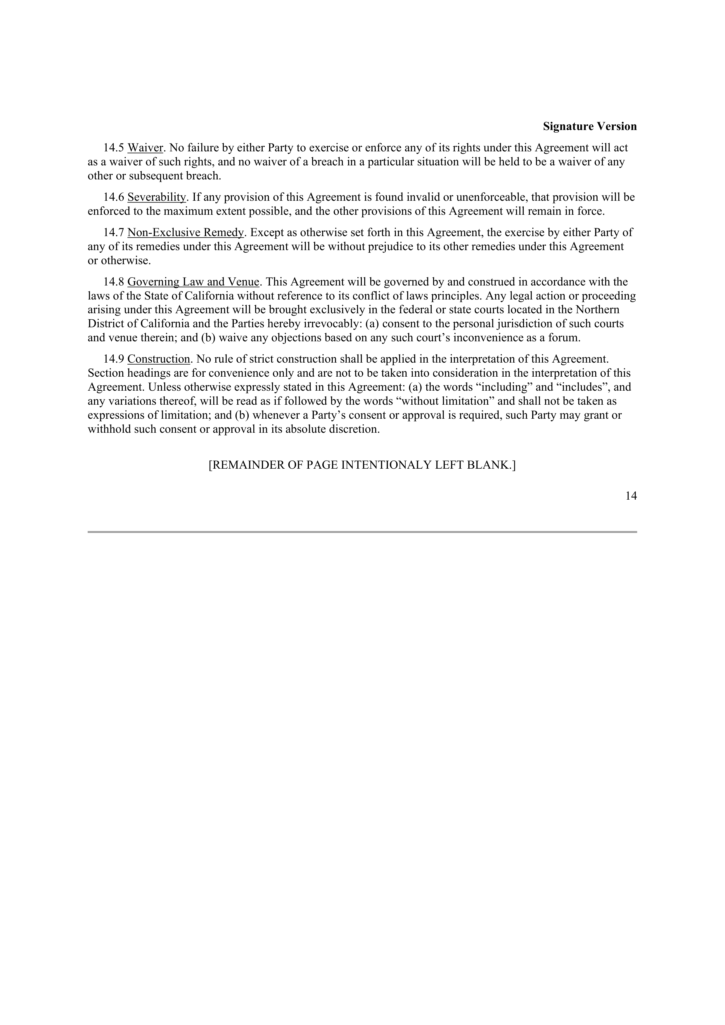 NVIDIA CORPORATION CONFIDENTIAL TREATMENT REQUESTED — page 14