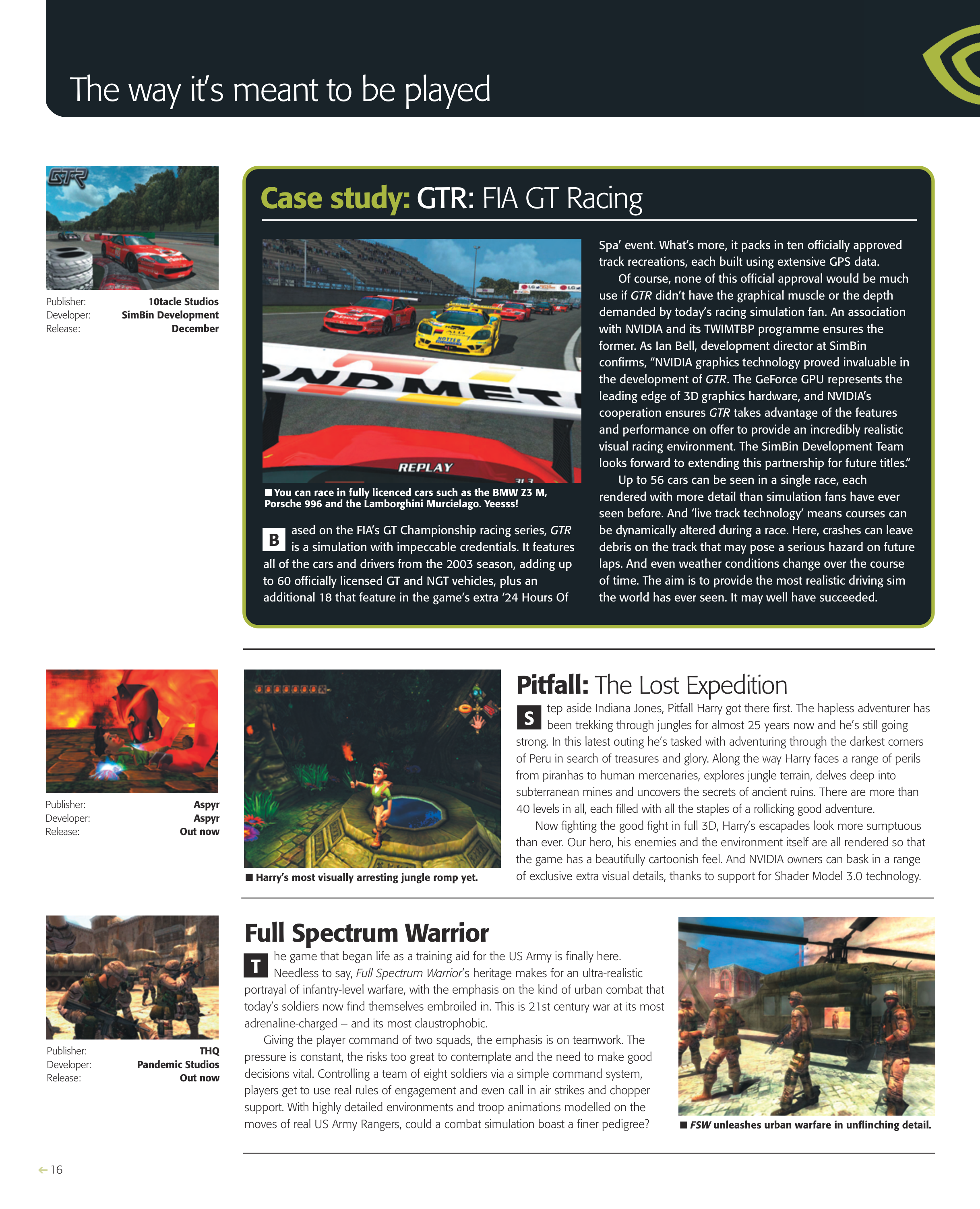 NVIDIA Gaming Magazine — page 16