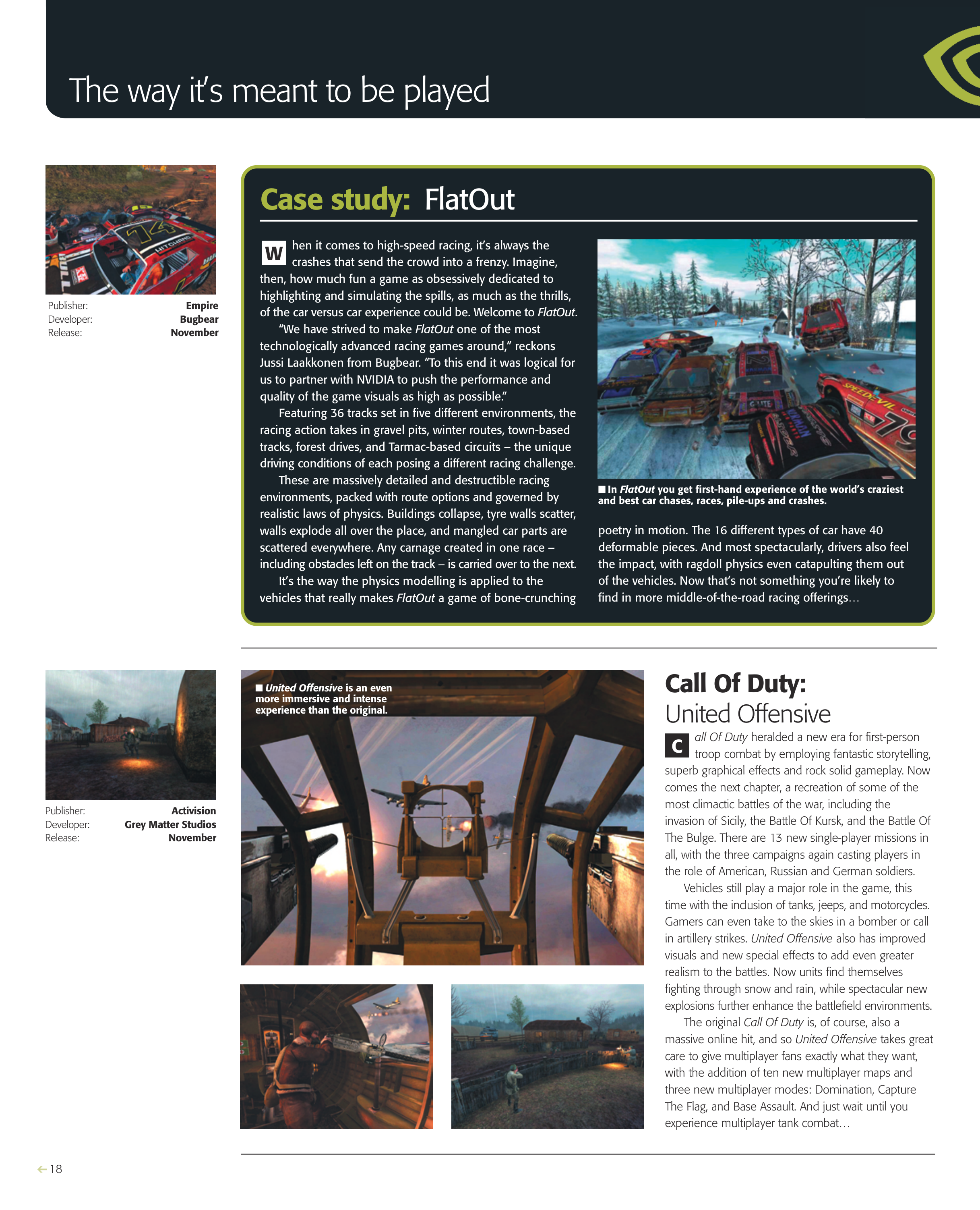 NVIDIA Gaming Magazine — page 18