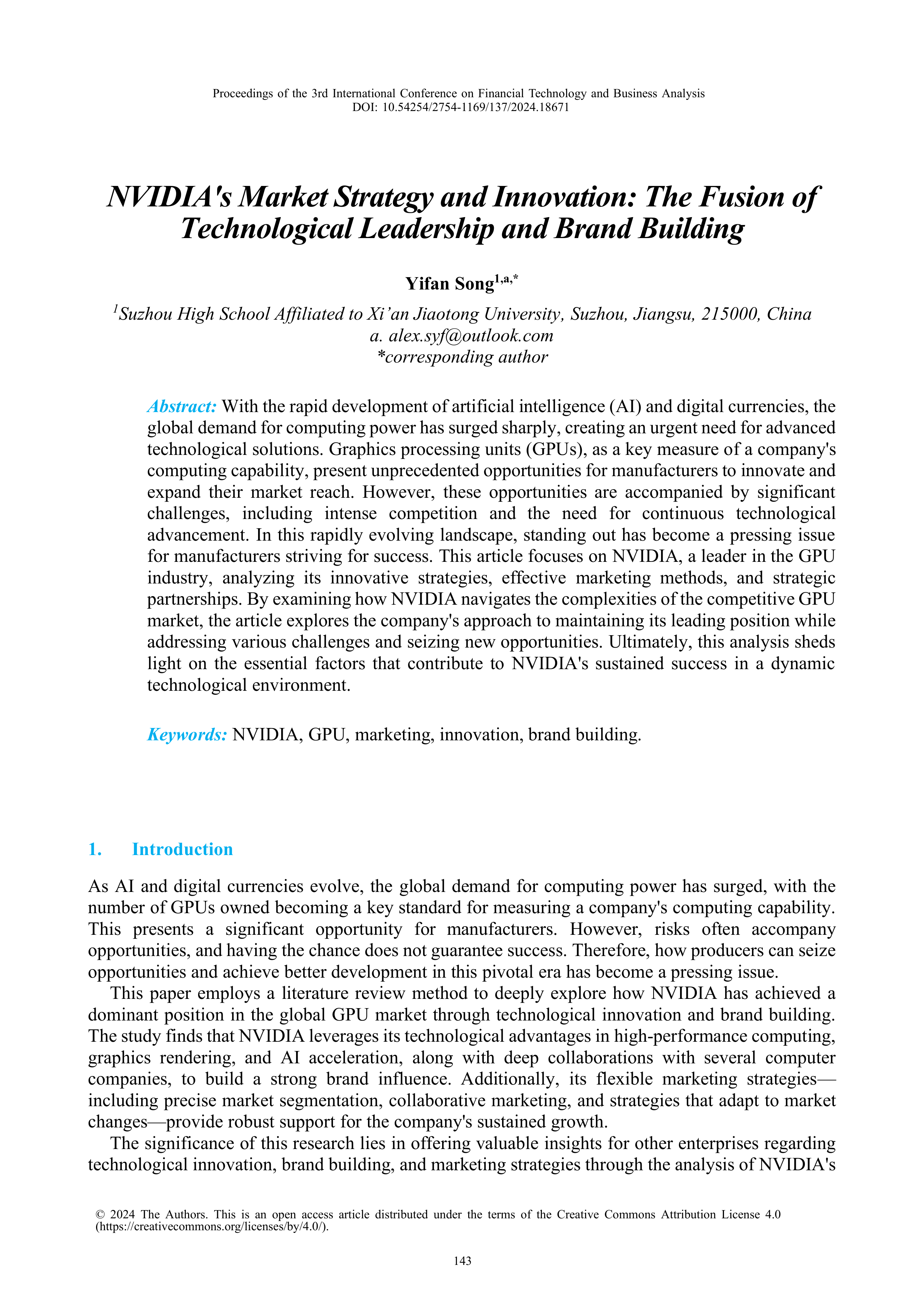 NVIDIA Marketing Strategy — page 1
