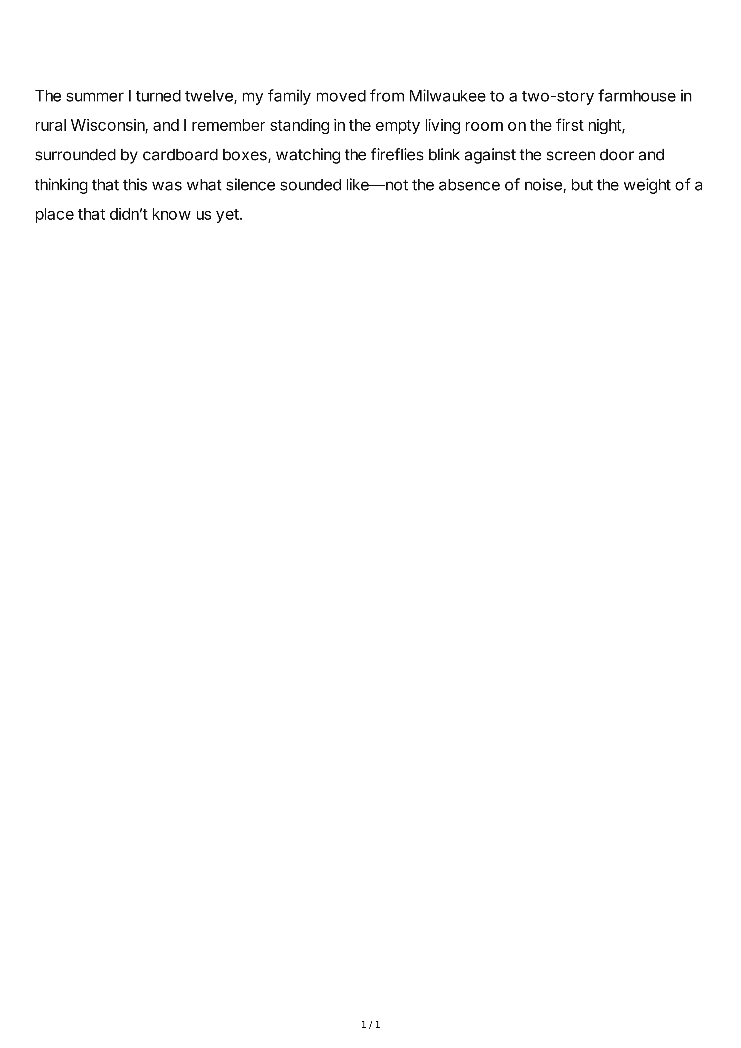 Narrative Essay Introduction Paragraph — page 1