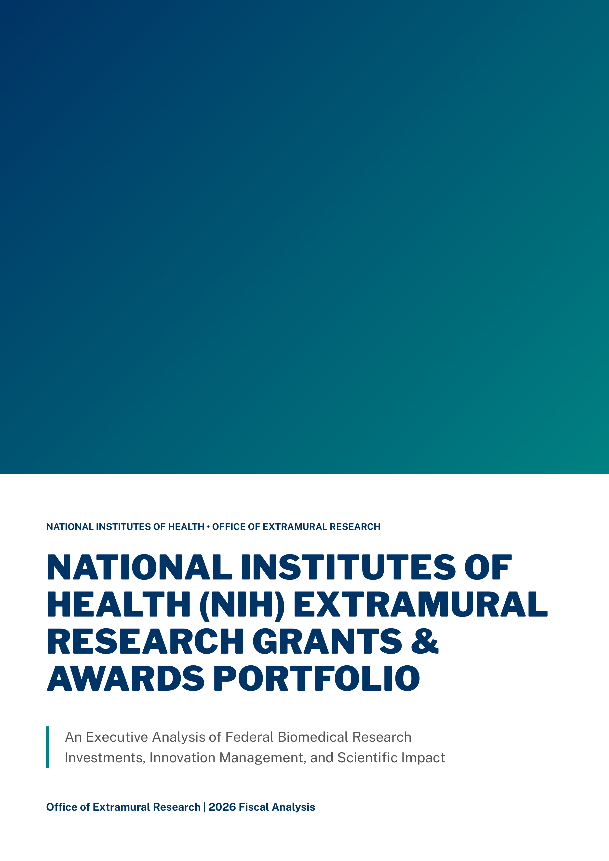 National Institutes of Health’s (NIH) Extramural Research Grants & Awards Portfolio — page 1