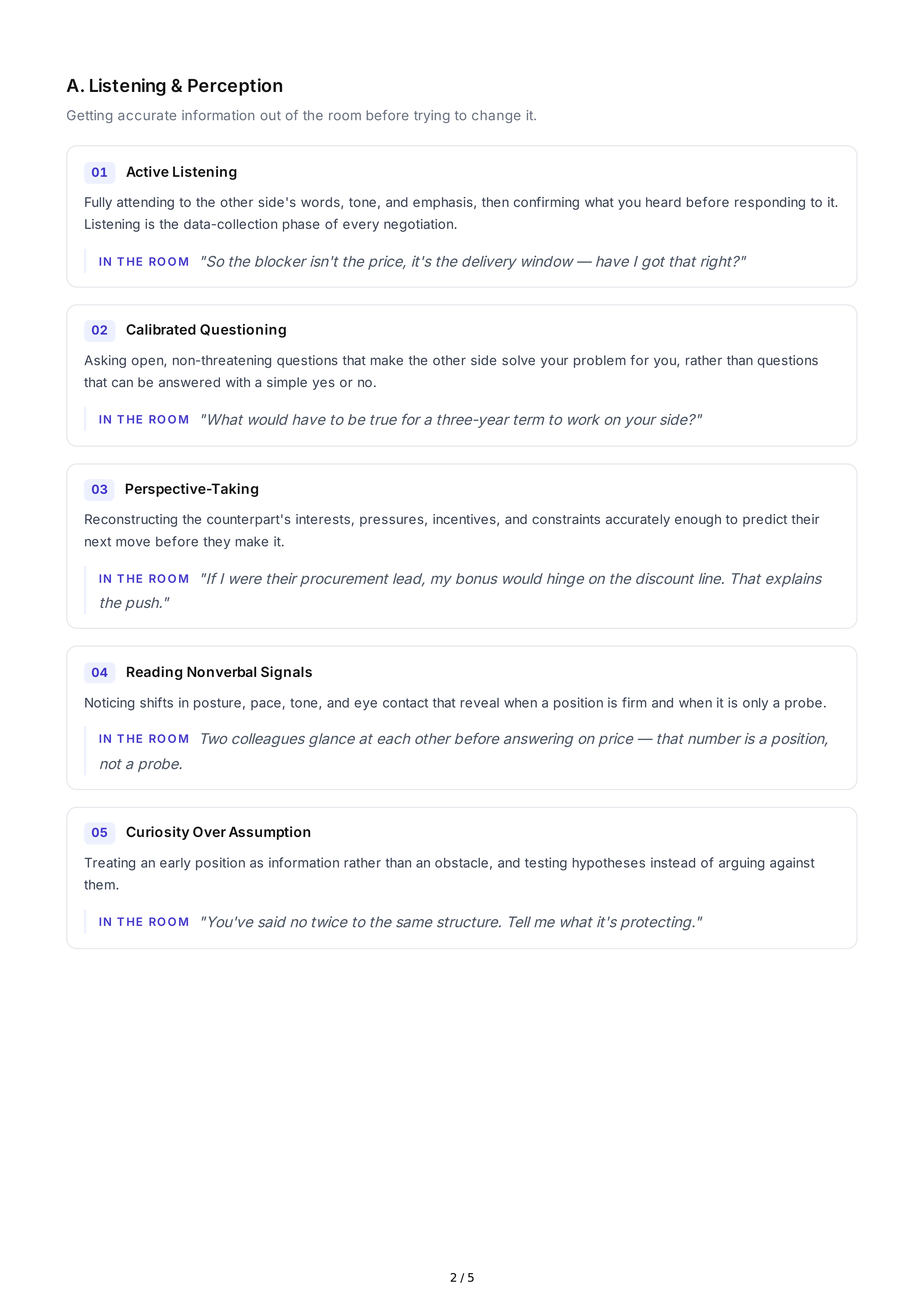 Negotiation Interpersonal Skills — page 2