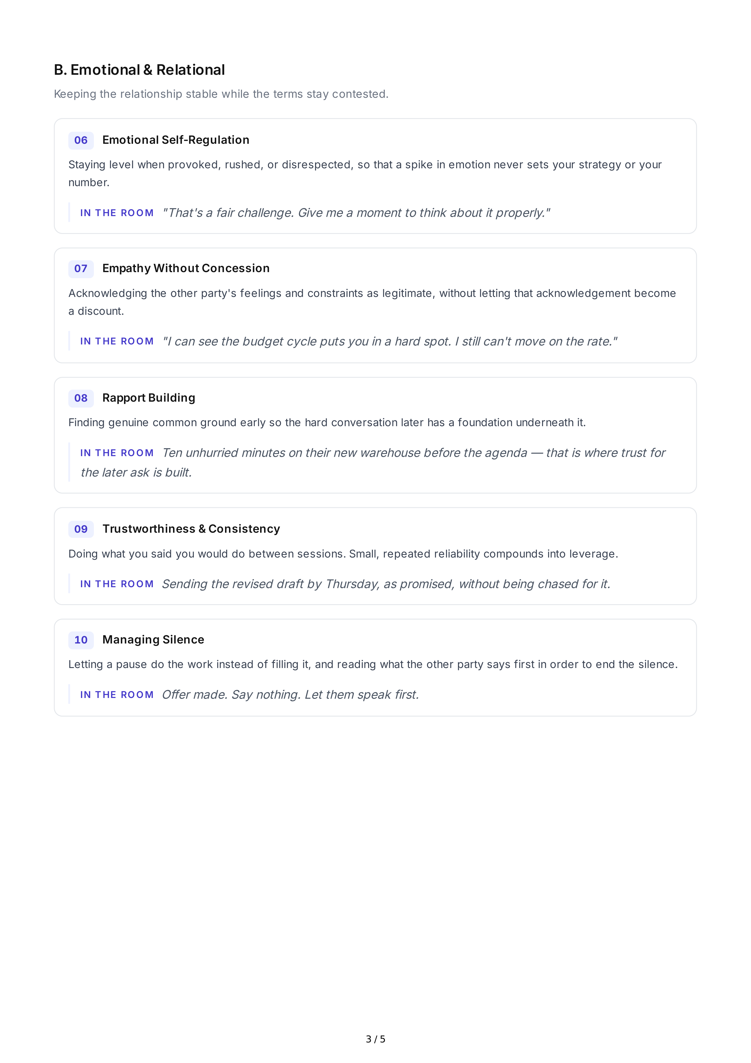 Negotiation Interpersonal Skills — page 3