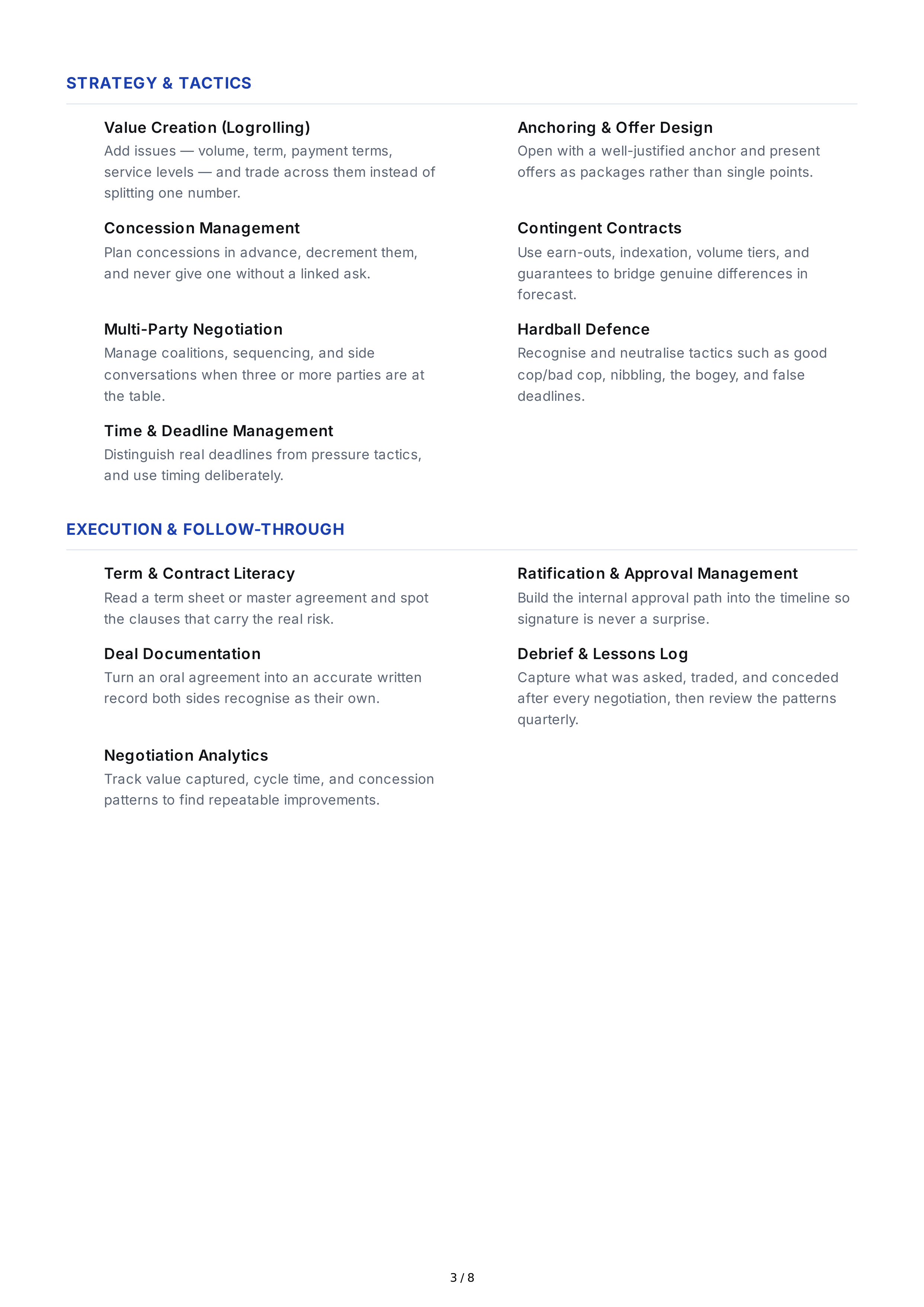 Negotiation Professional Goals — page 3
