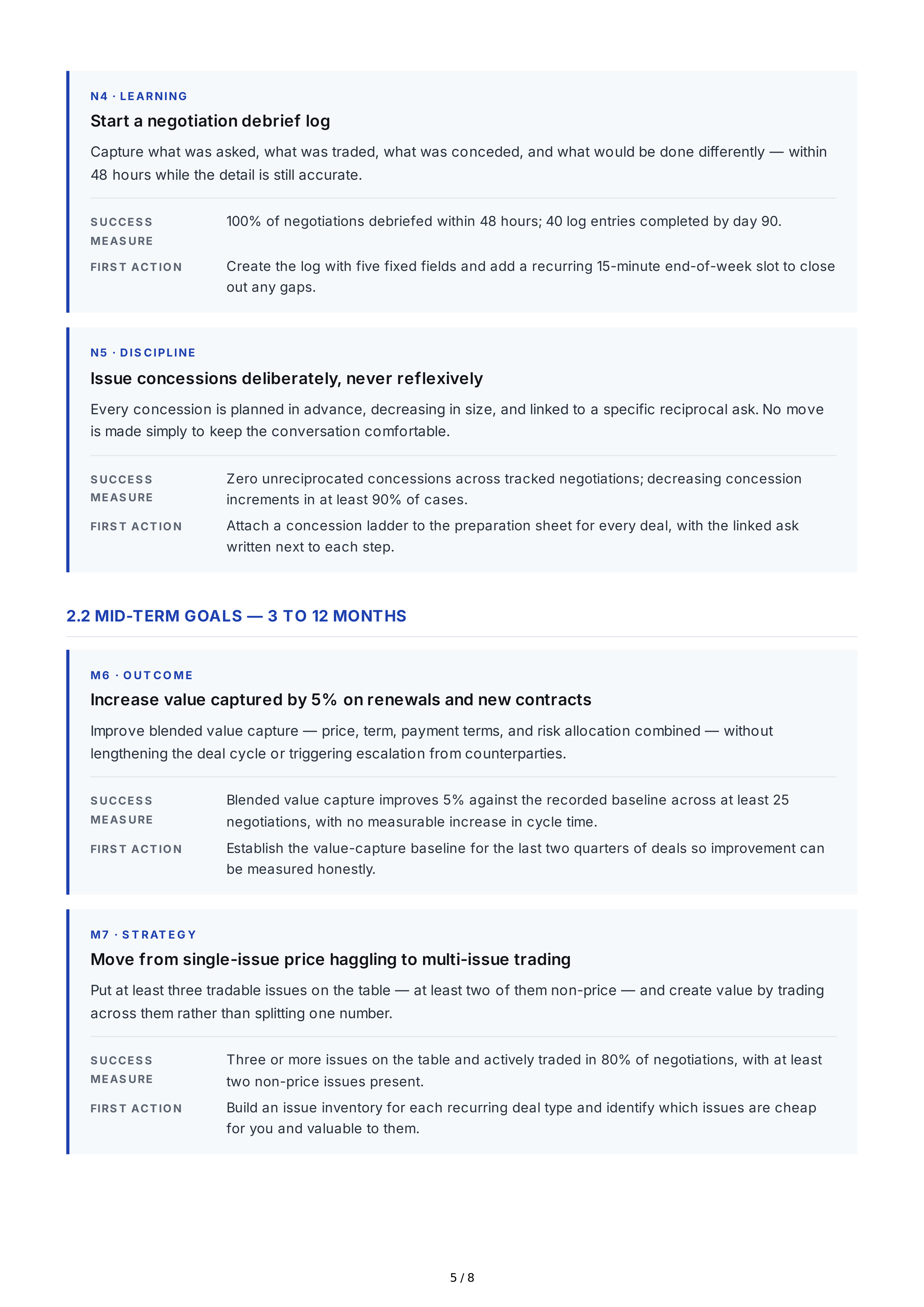 Negotiation Professional Goals — page 5
