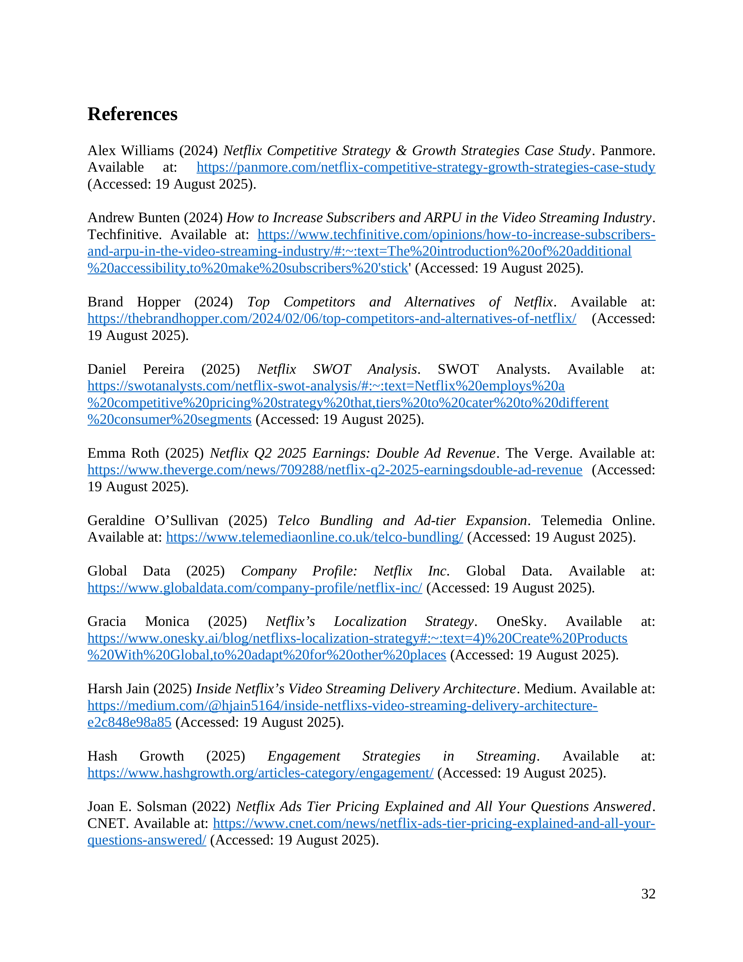 Netflix Business Plan  — page 33