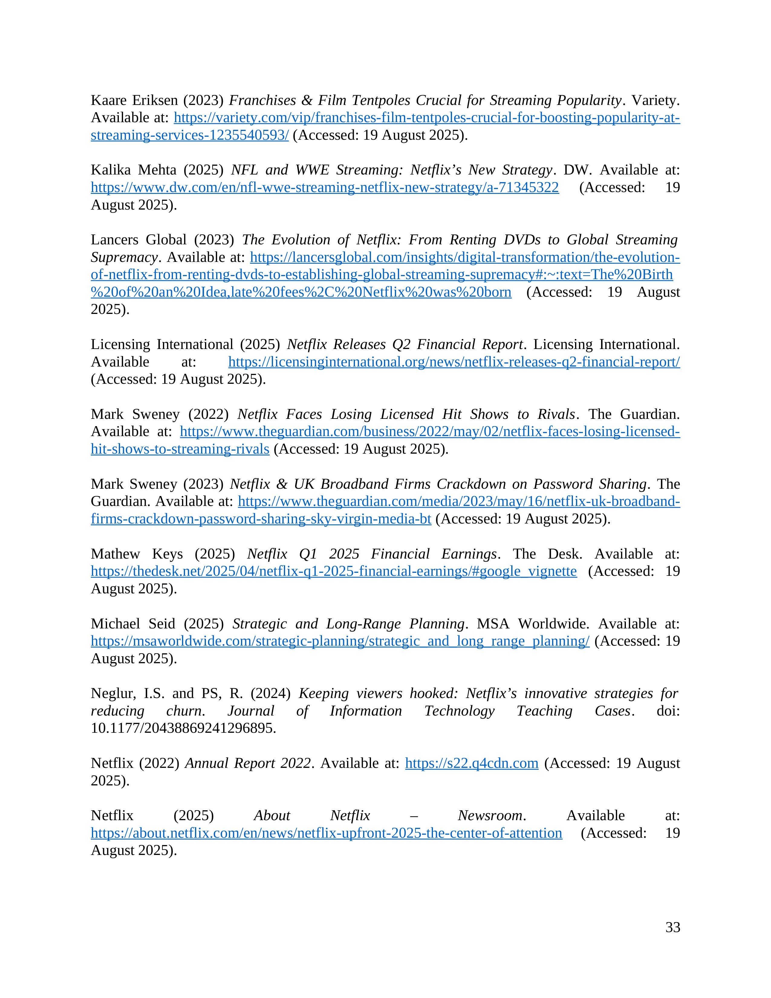 Netflix Business Plan  — page 34