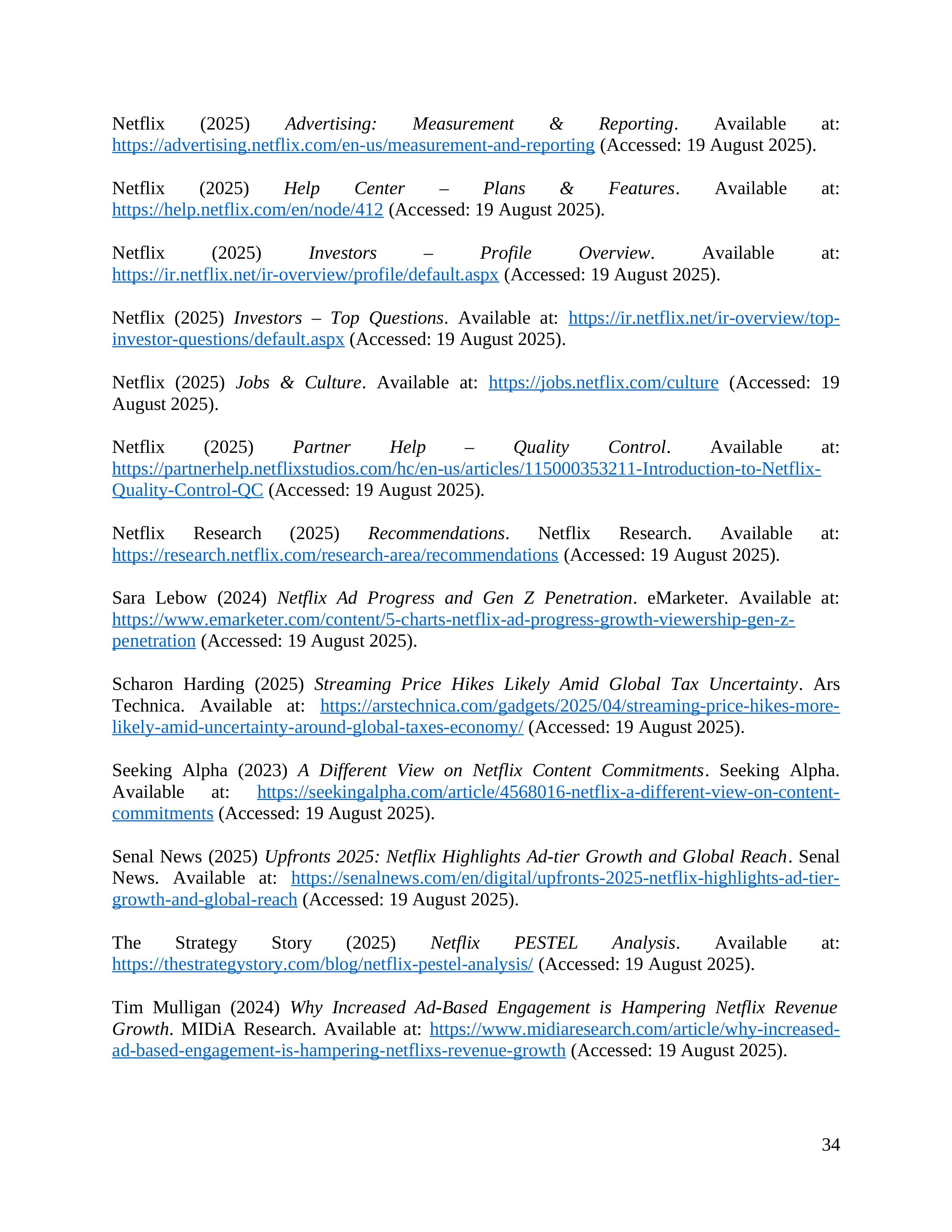 Netflix Business Plan  — page 35