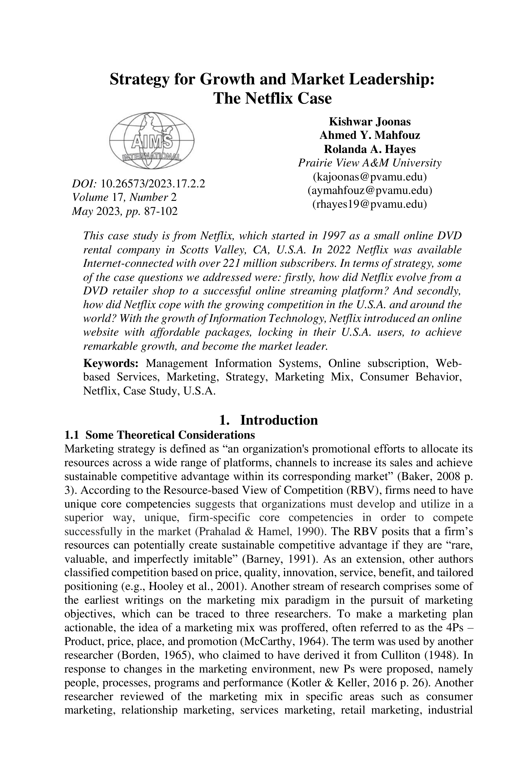 Netflix Case Study — page 1