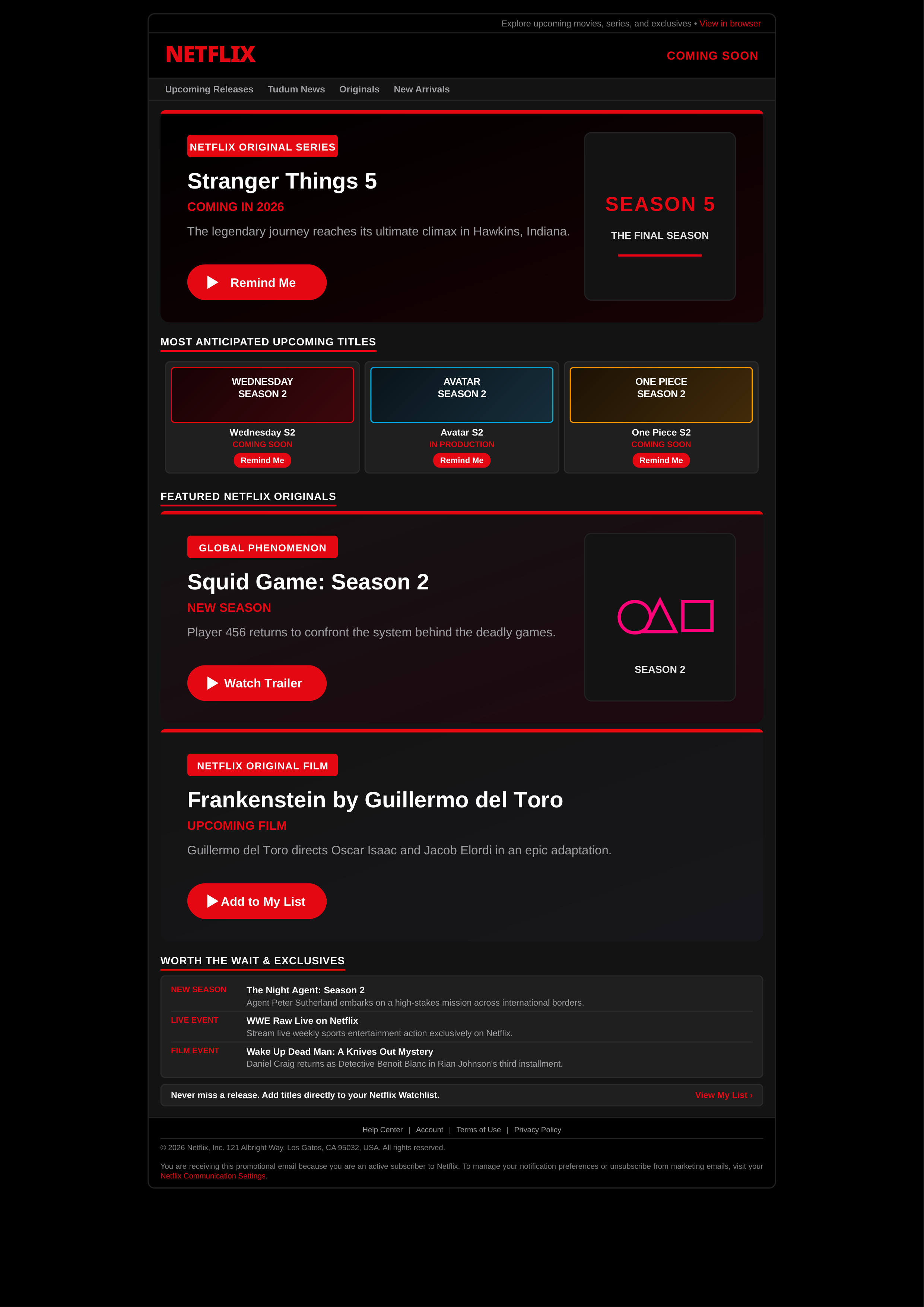 Netflix Coming Soon Email Newsletter — page 1