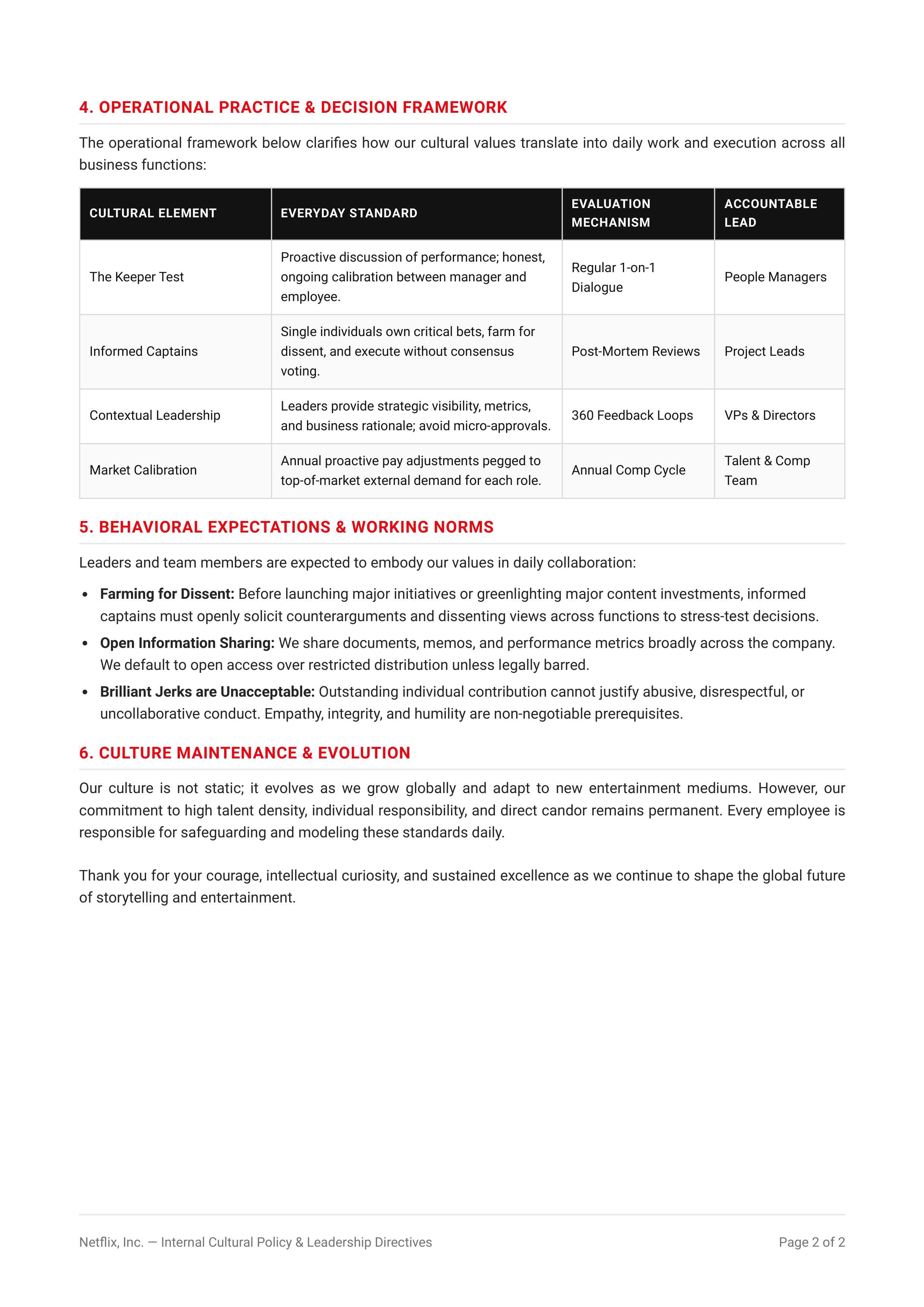 Netflix Culture Memo — page 2