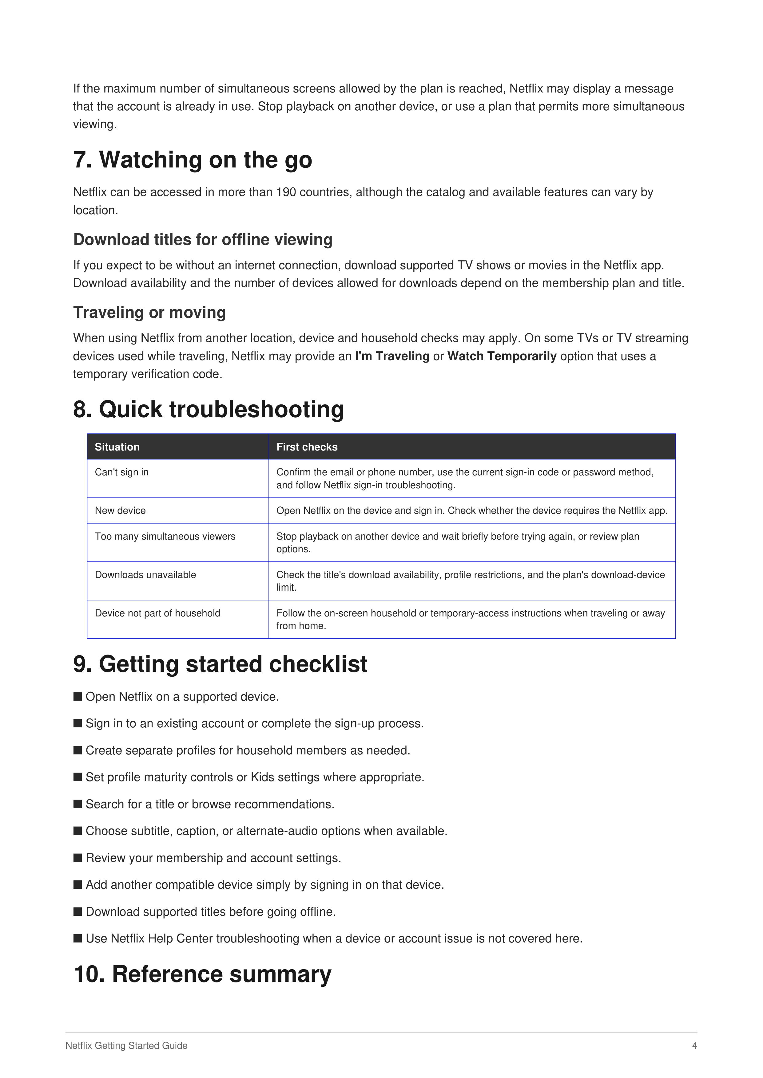 Netflix Getting Started Guide — page 4
