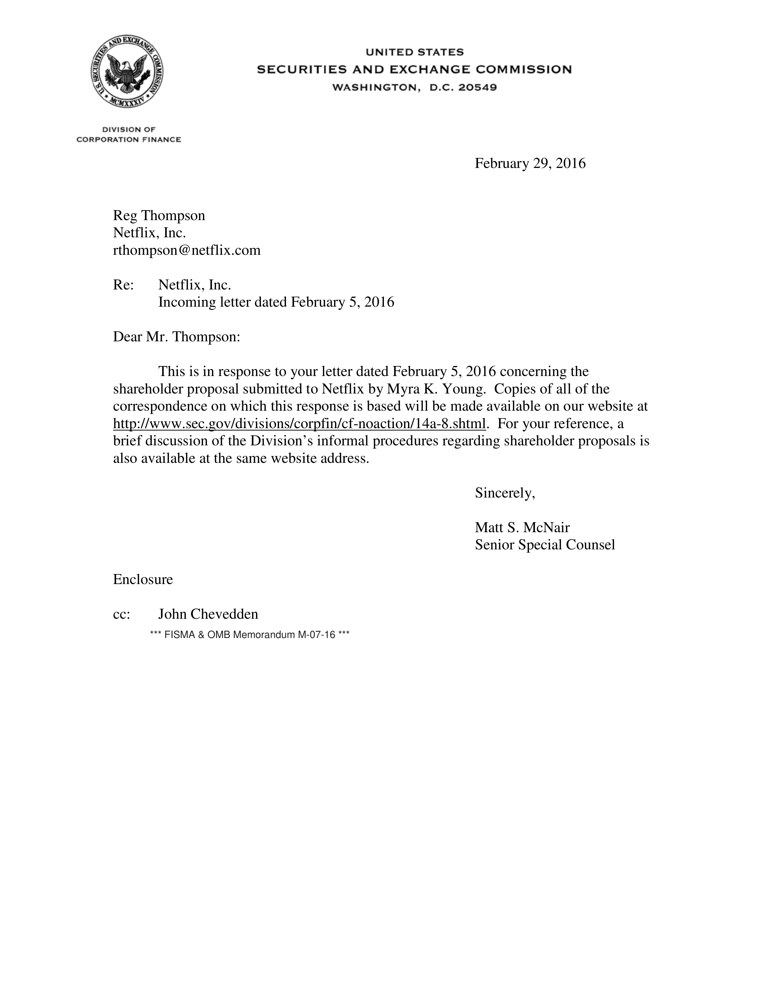 Netflix Proposal  — page 1