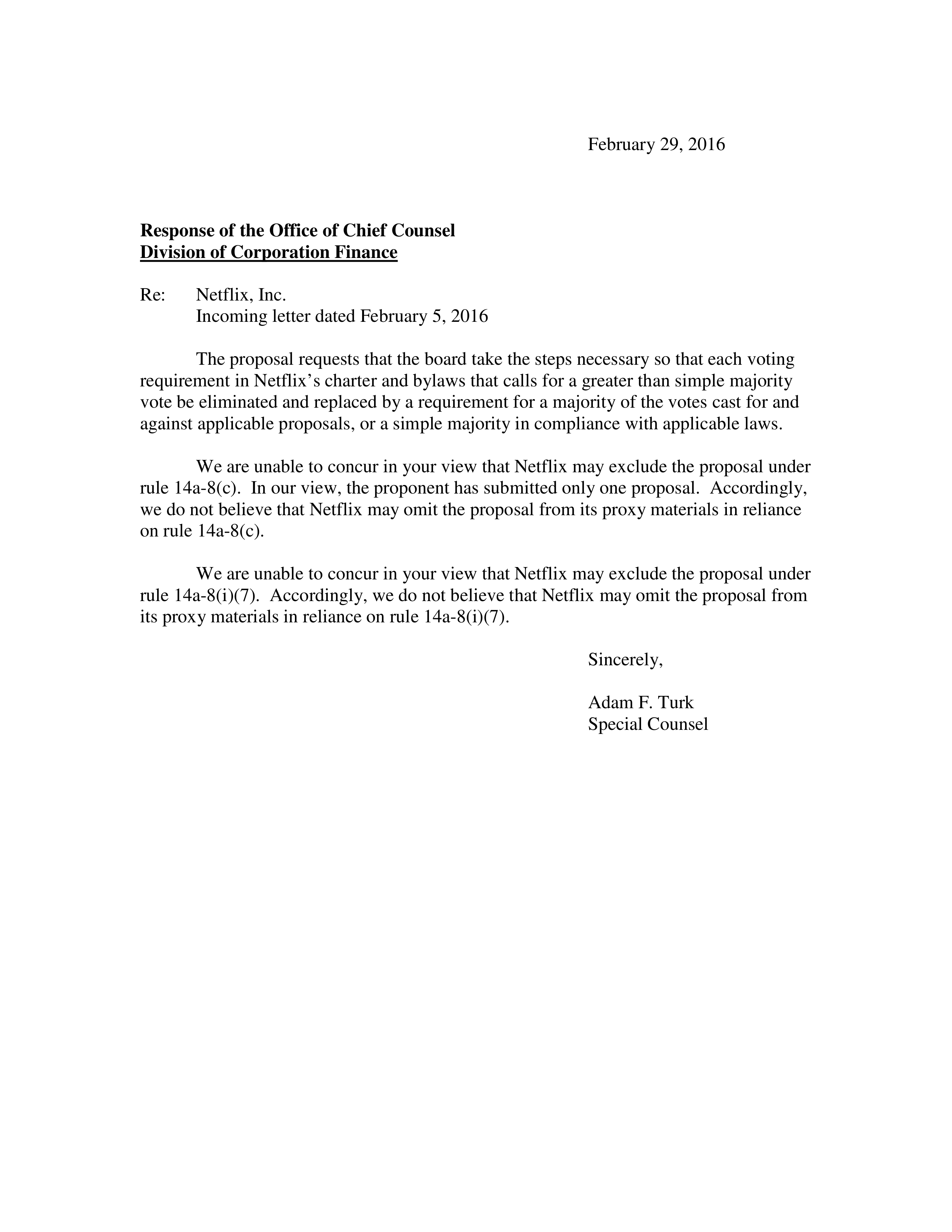 Netflix Proposal  — page 2