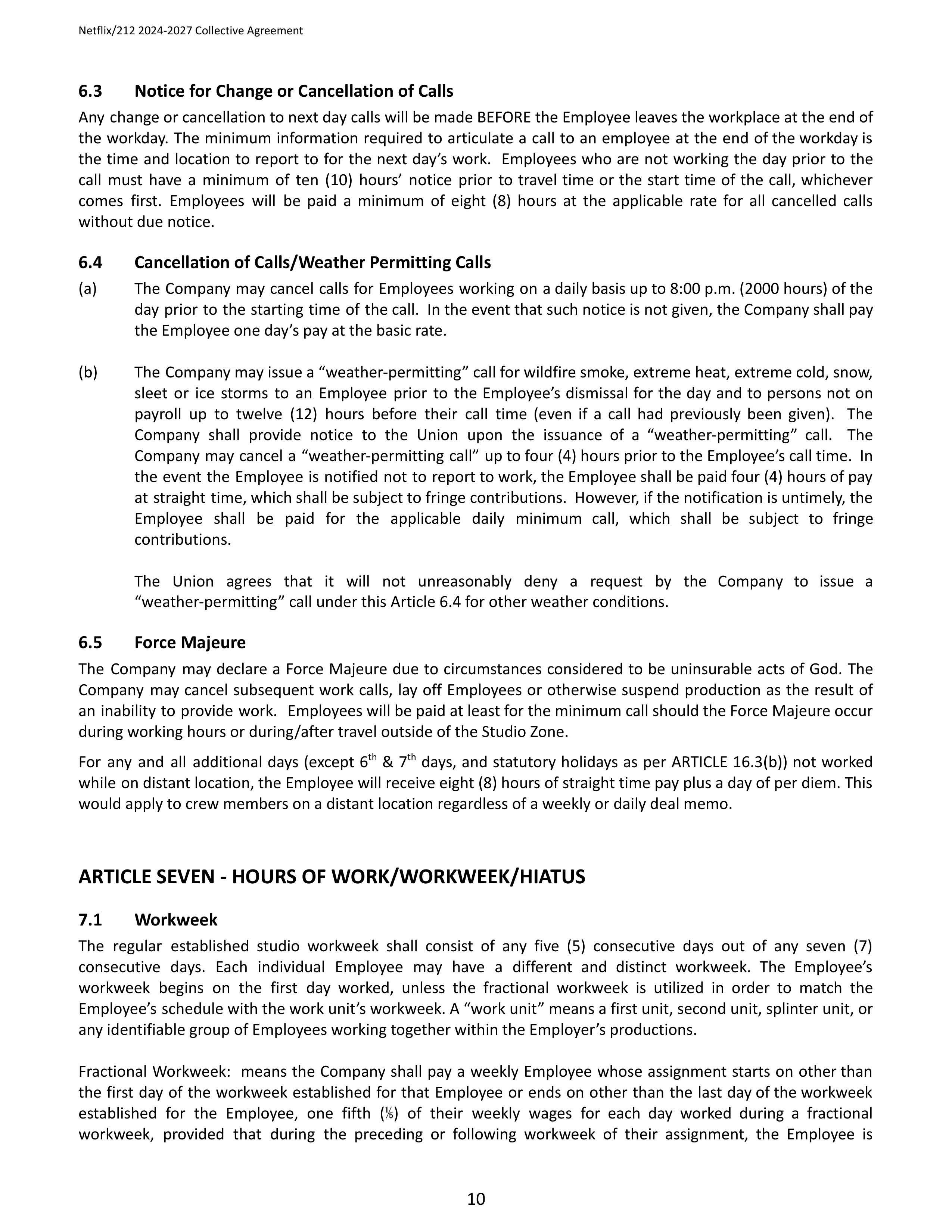 Netflix IATSE Agreement — page 10