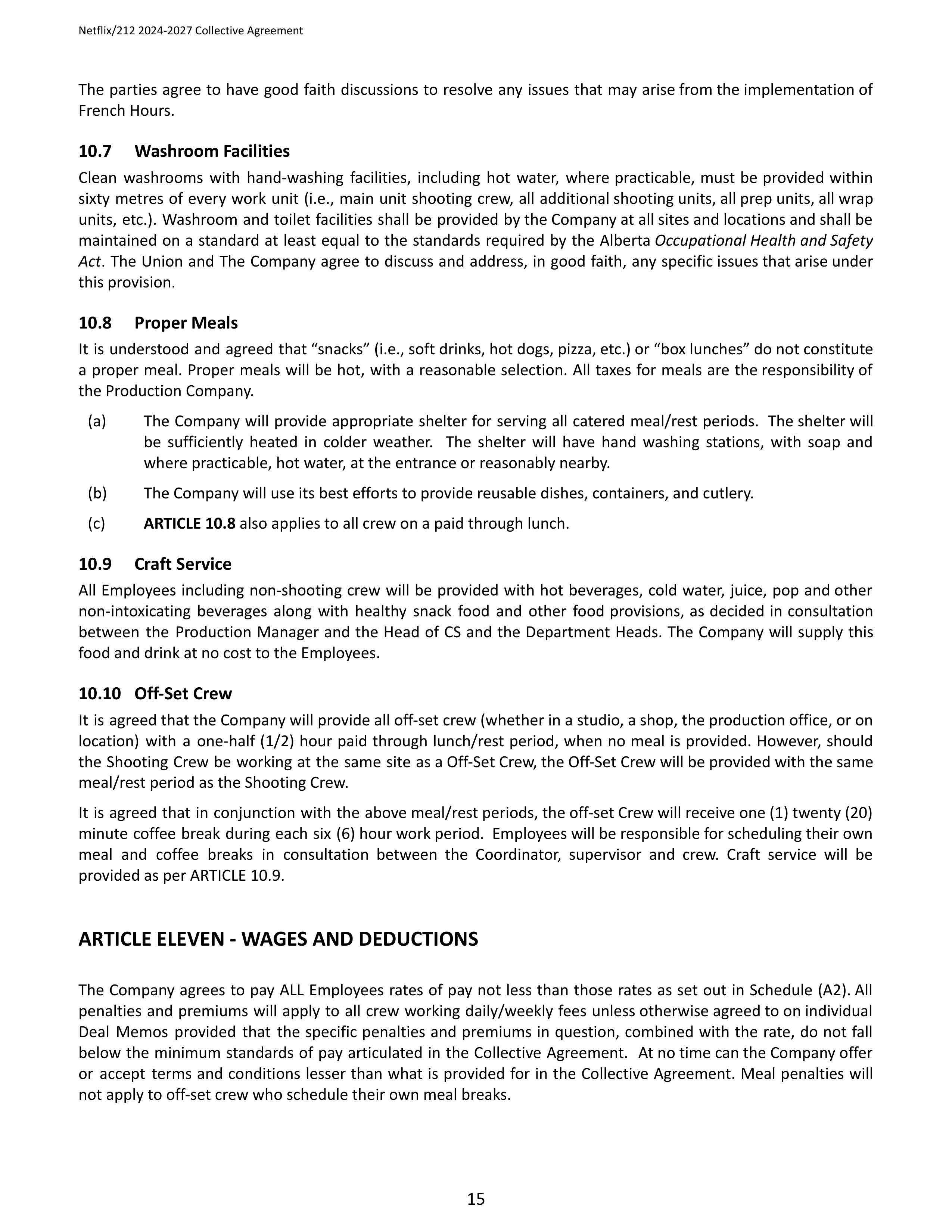 Netflix IATSE Agreement — page 15