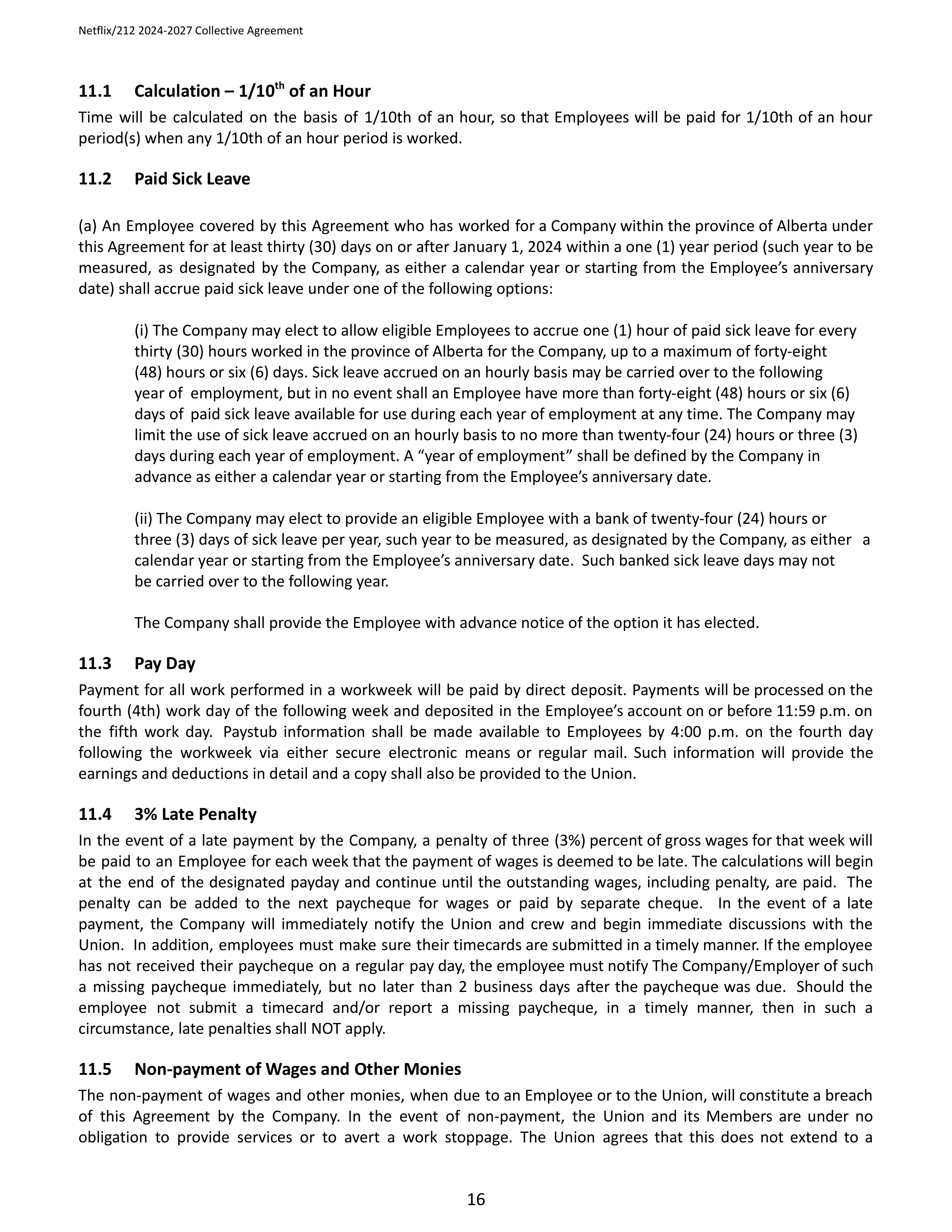 Netflix IATSE Agreement — page 16