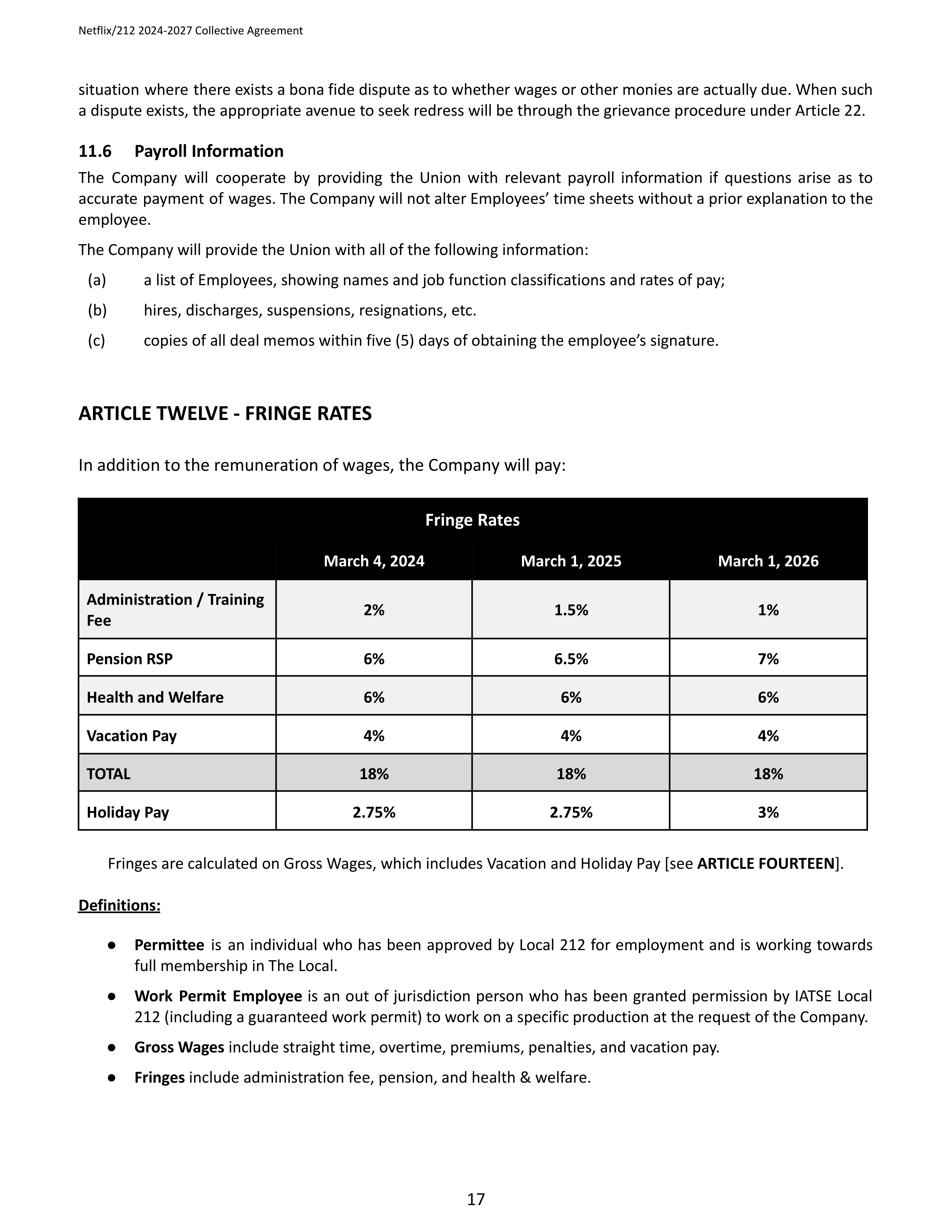 Netflix IATSE Agreement — page 17
