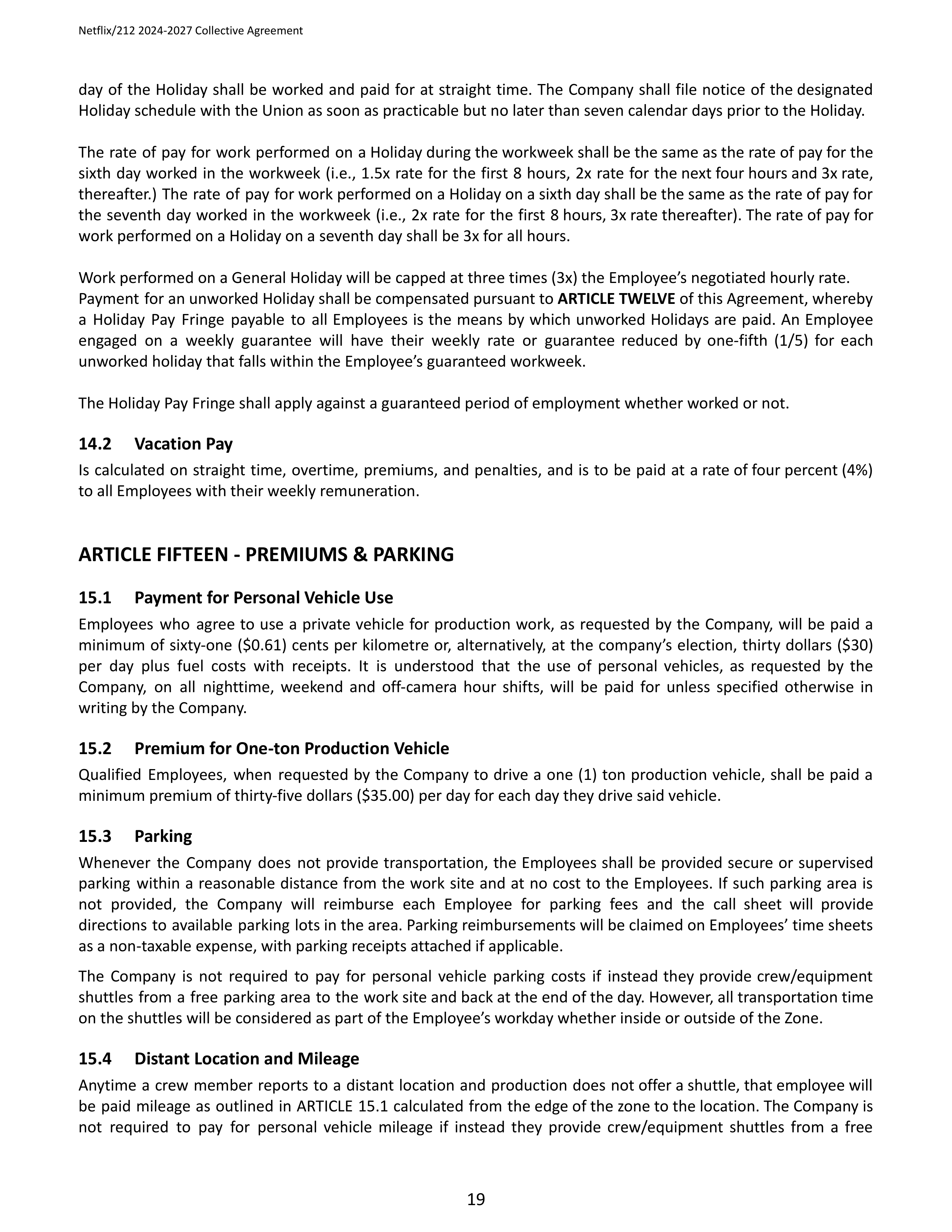 Netflix IATSE Agreement — page 19