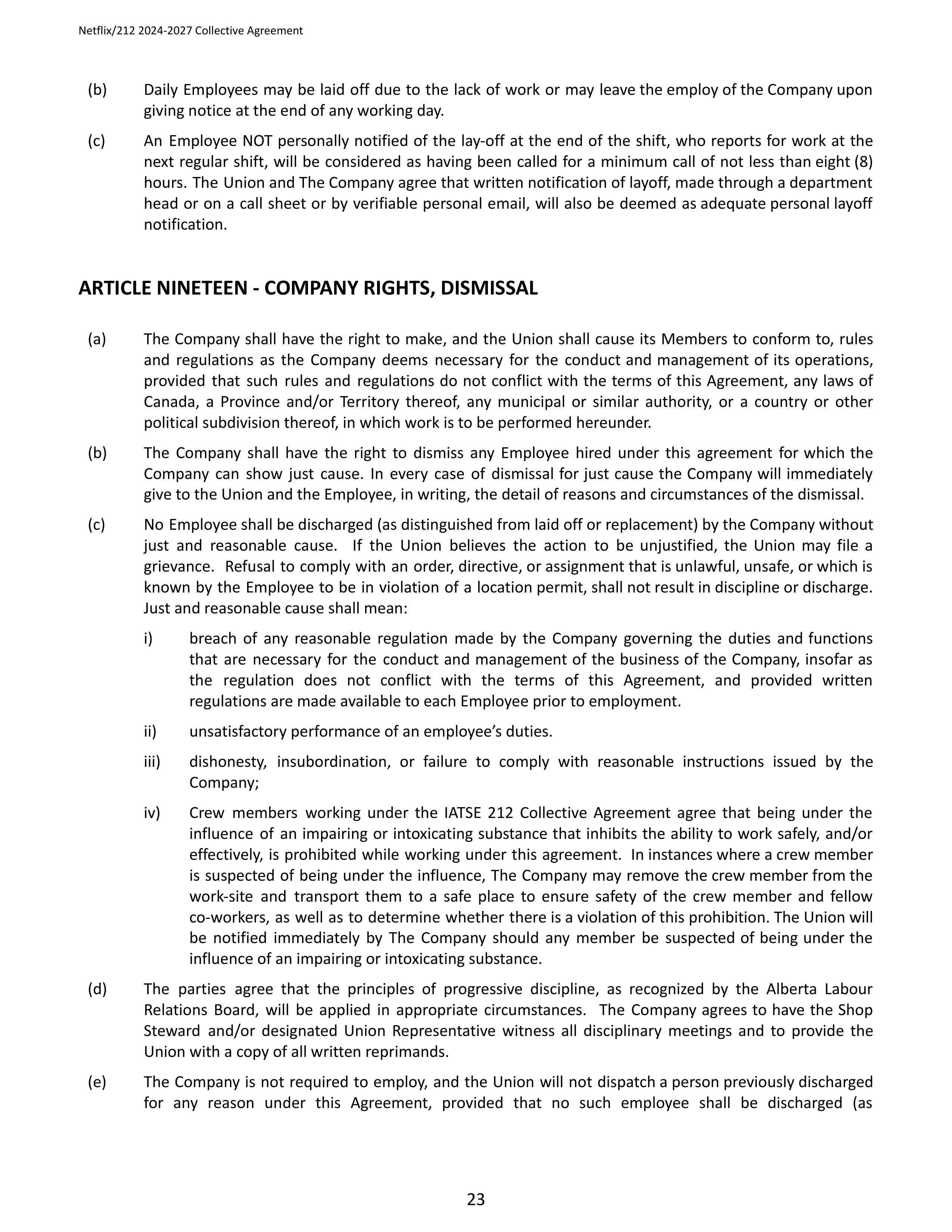 Netflix IATSE Agreement — page 23